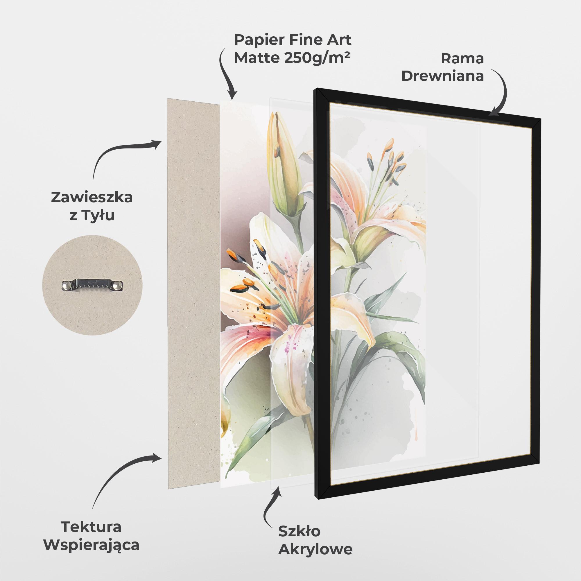 Plakat w Ramie White Orange Lily mockup 1