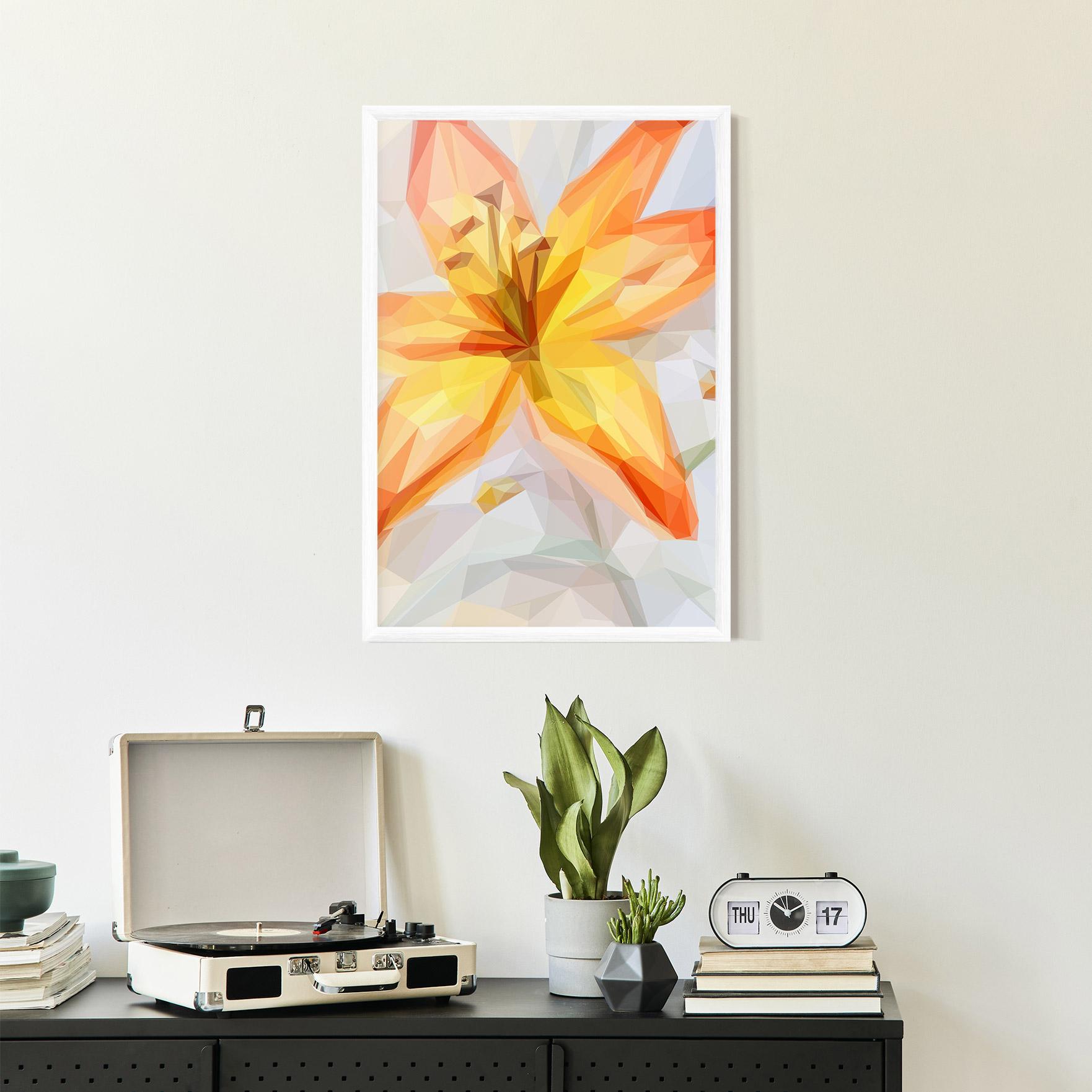 Plakat w Ramie Yellow Orange Lily mockup 2