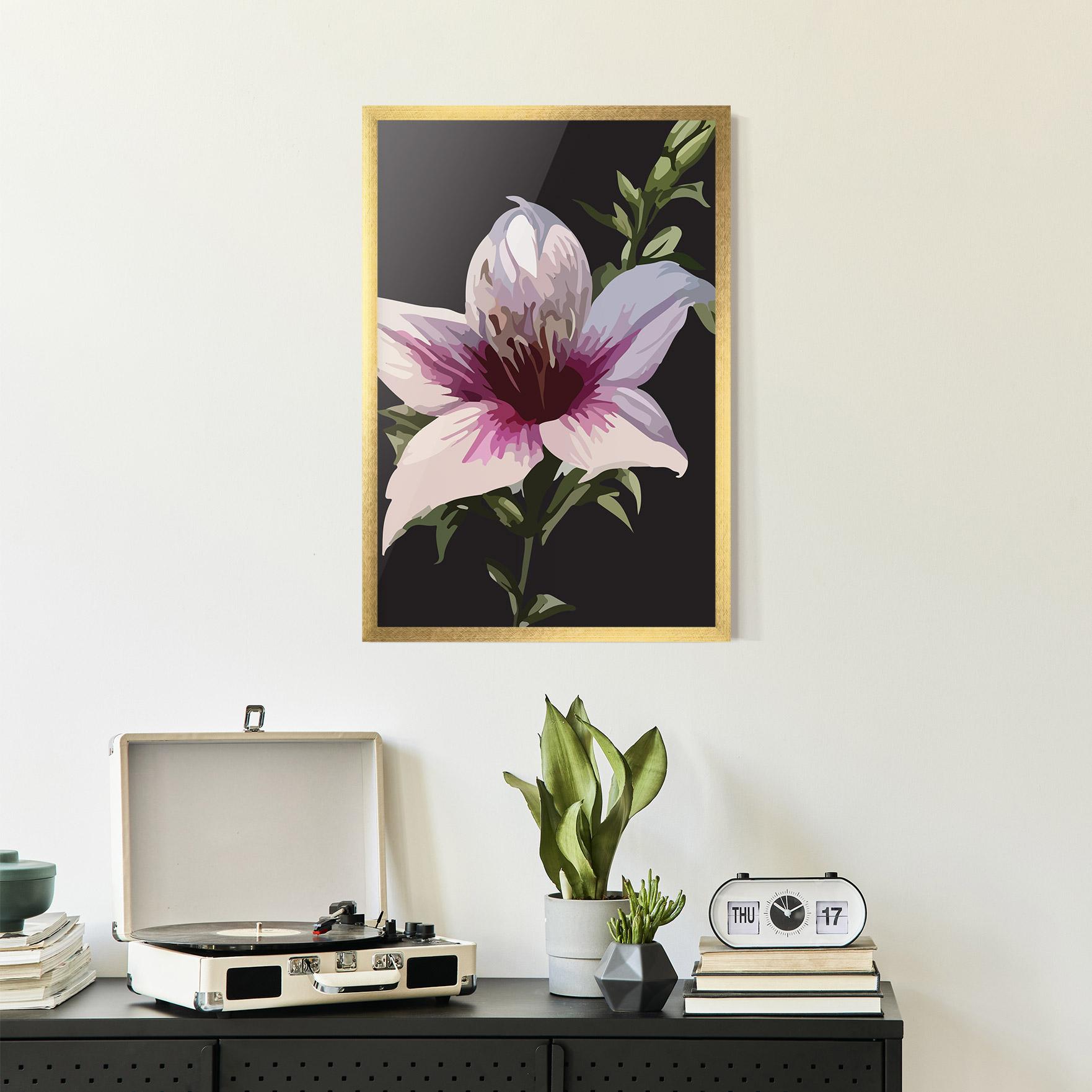 Plakat w Ramie Pink Pretty Lily mockup 2