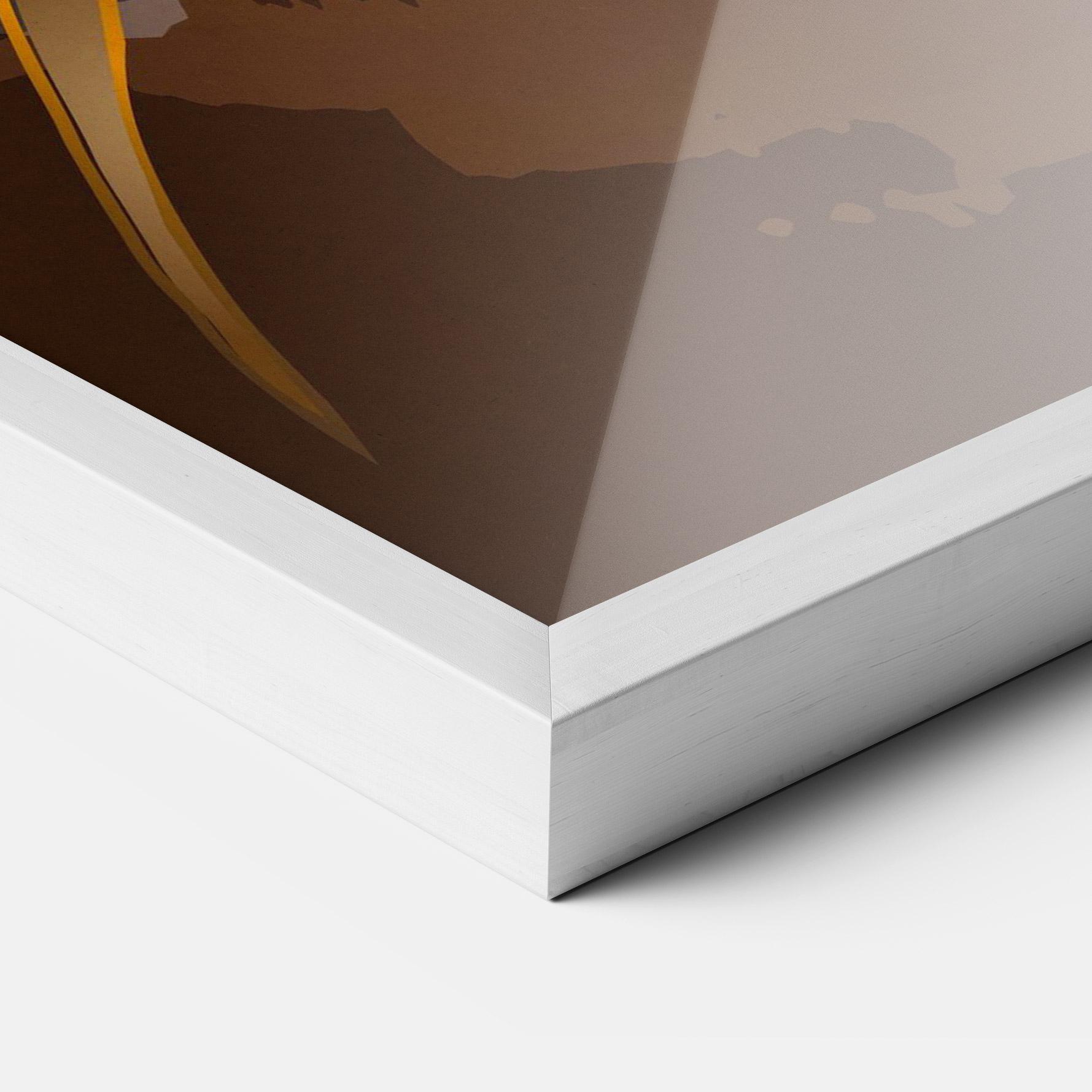 Plakat w Ramie Gold Brown Lily mockup 3