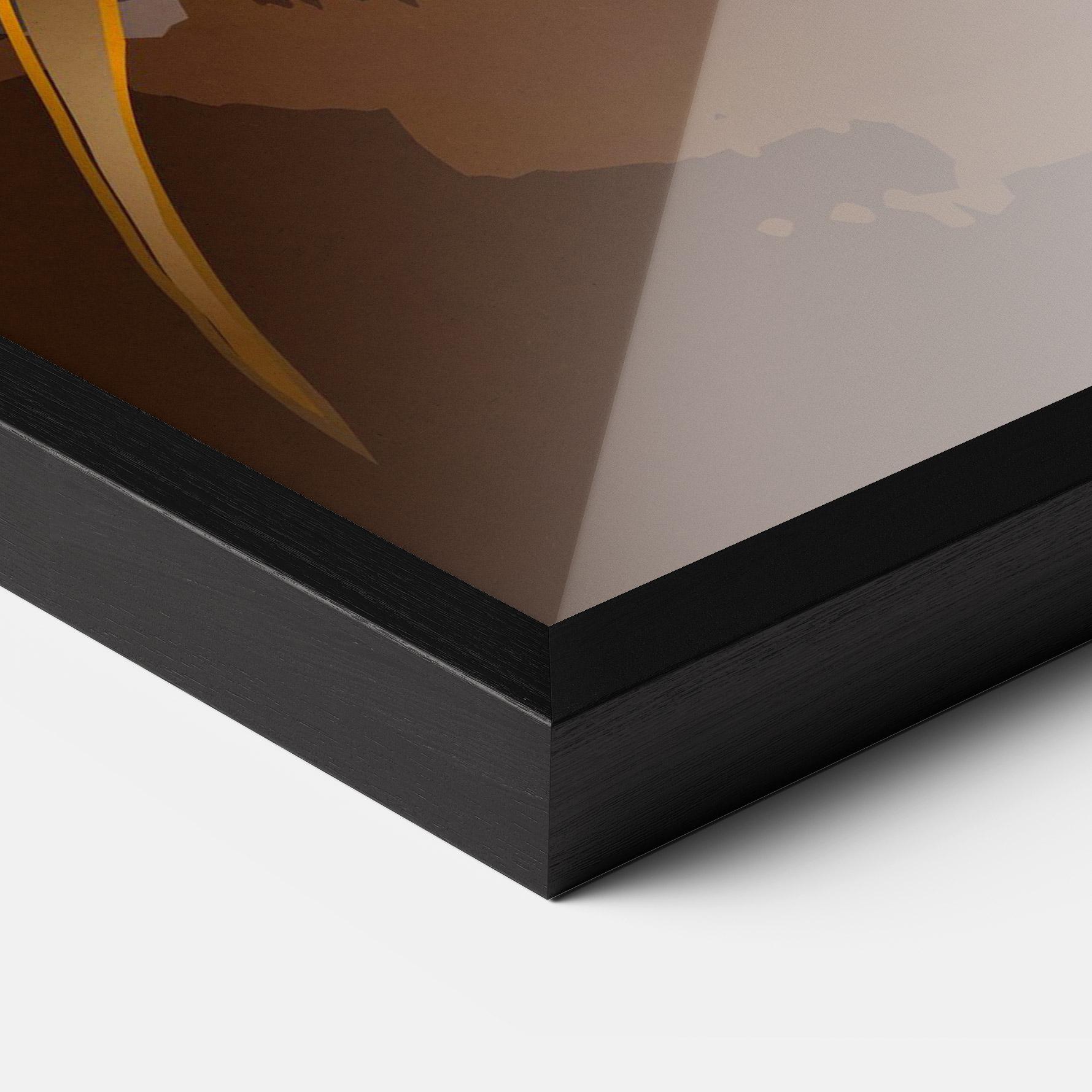 Plakat w Ramie Gold Brown Lily mockup 3