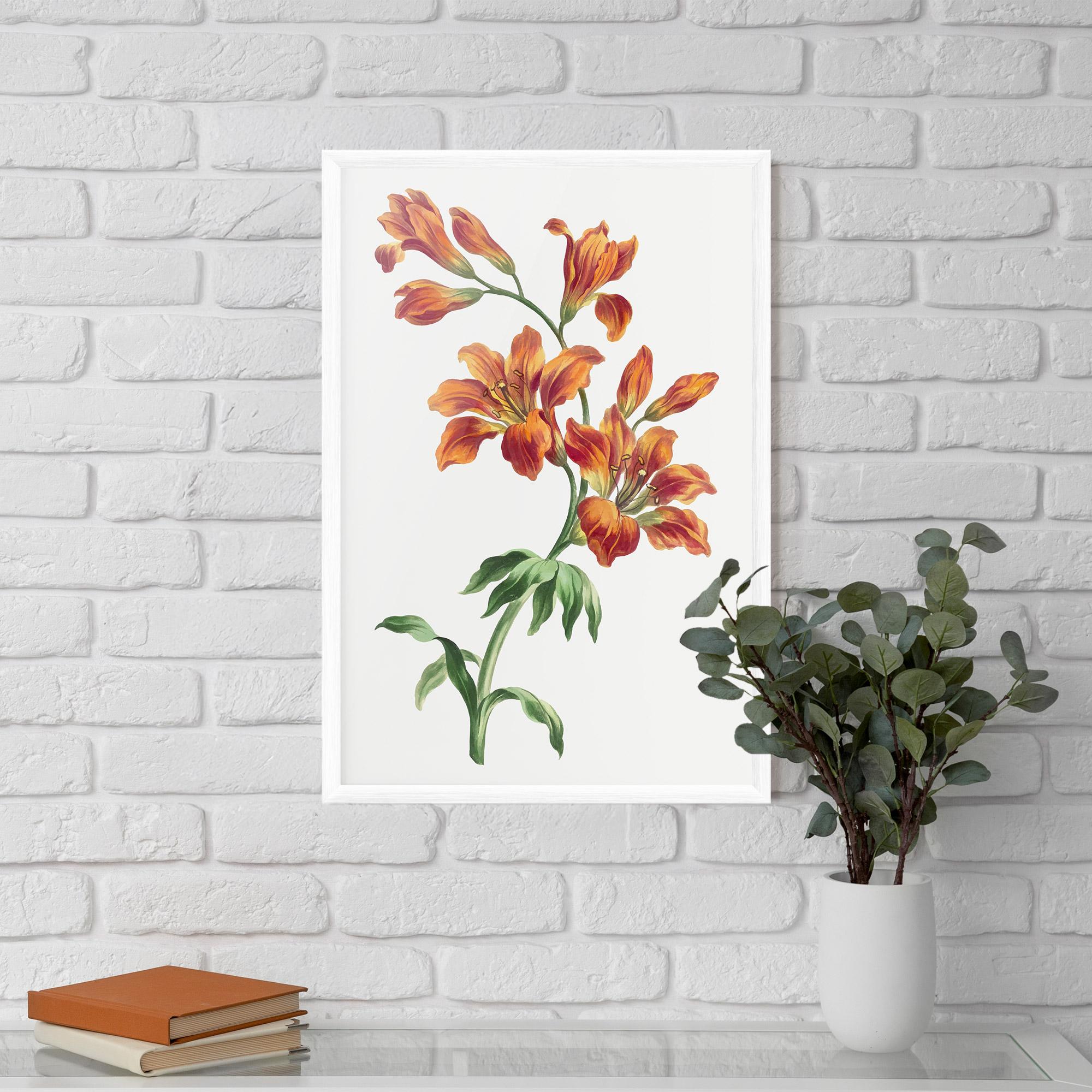 Plakat w Ramie Orange Painted Lily mockup 5