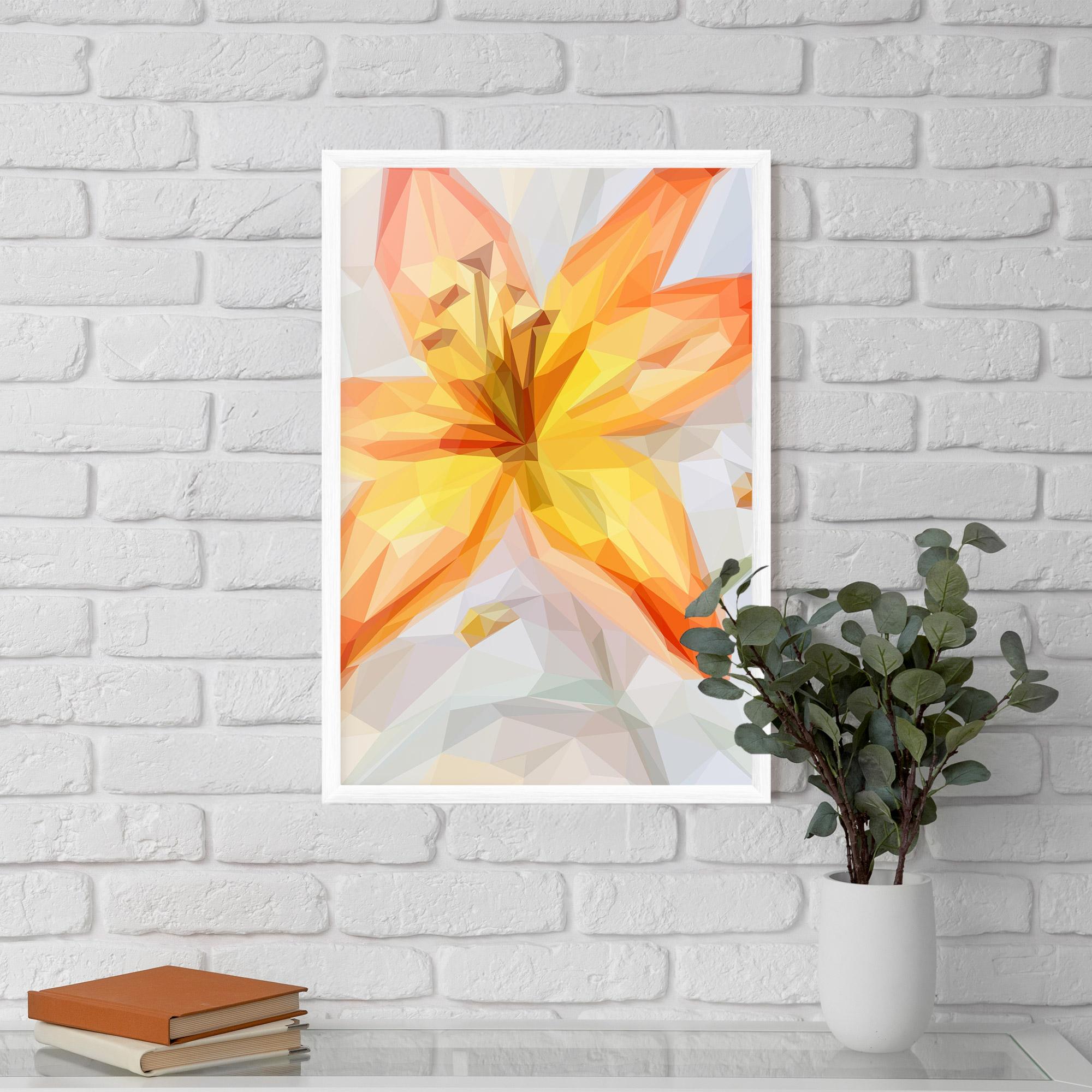 Plakat w Ramie Yellow Orange Lily mockup 5
