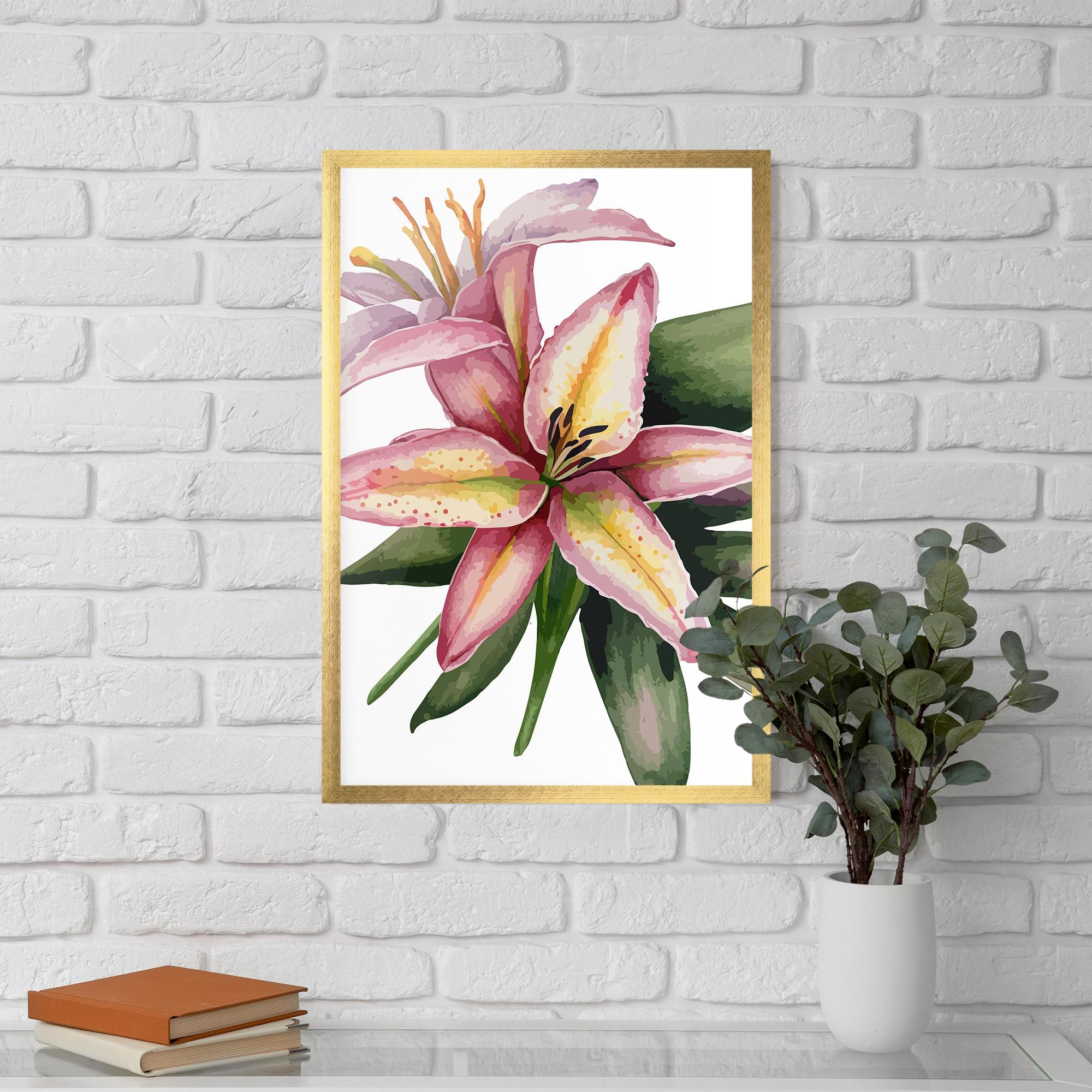Plakat w Ramie Lily Pretty Pink mockup 5