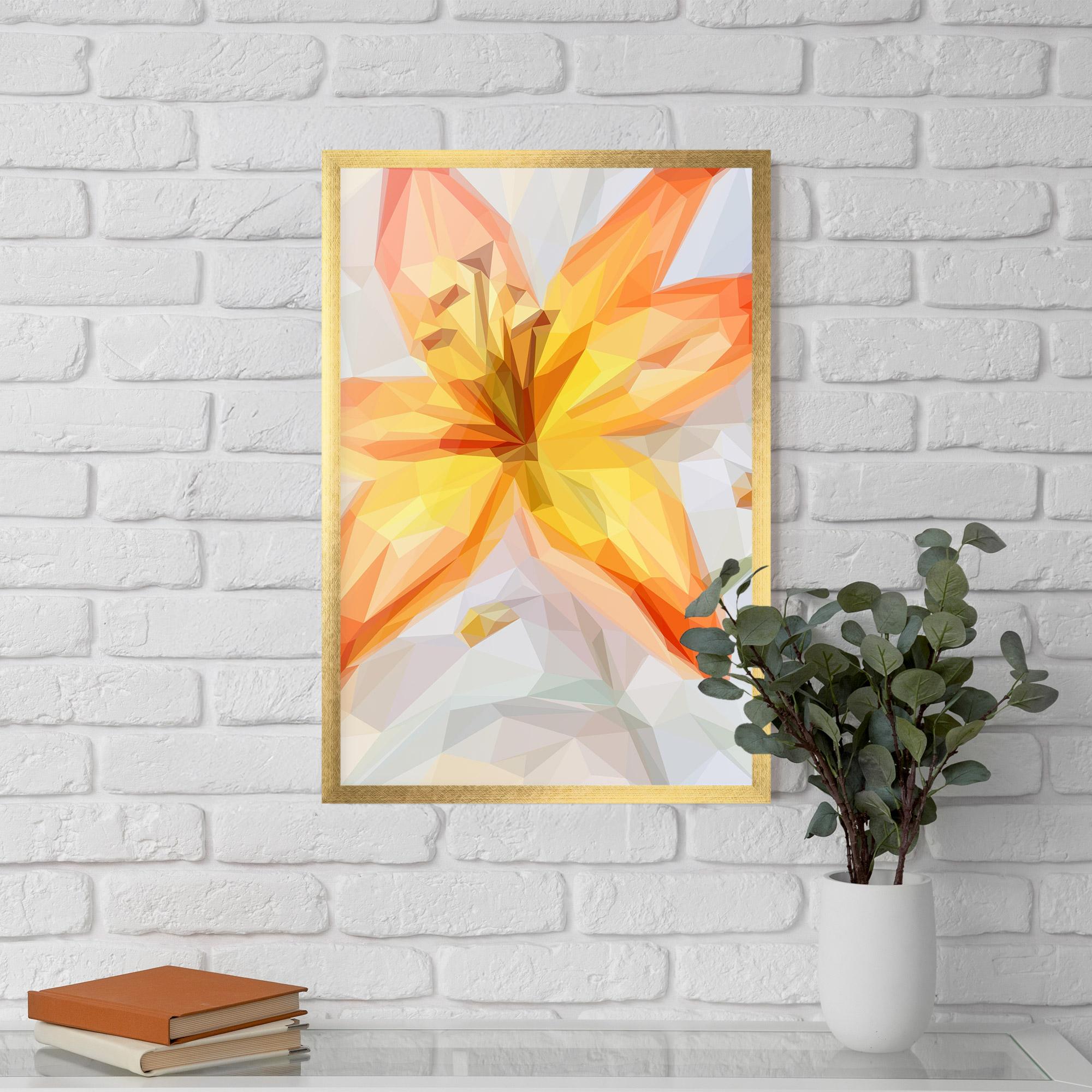 Plakat w Ramie Yellow Orange Lily mockup 5