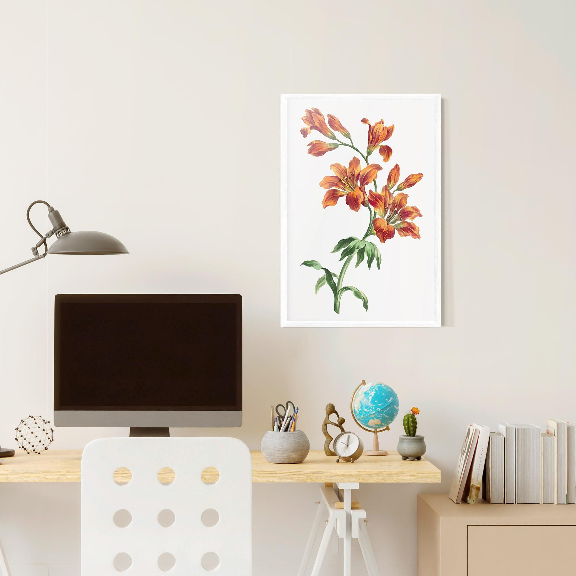 Plakat w Ramie Orange Painted Lily mockup 6