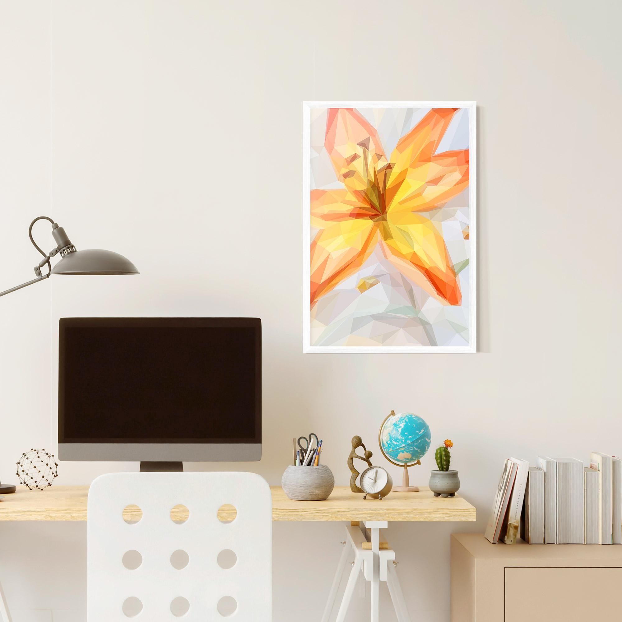 Plakat w Ramie Yellow Orange Lily mockup 6