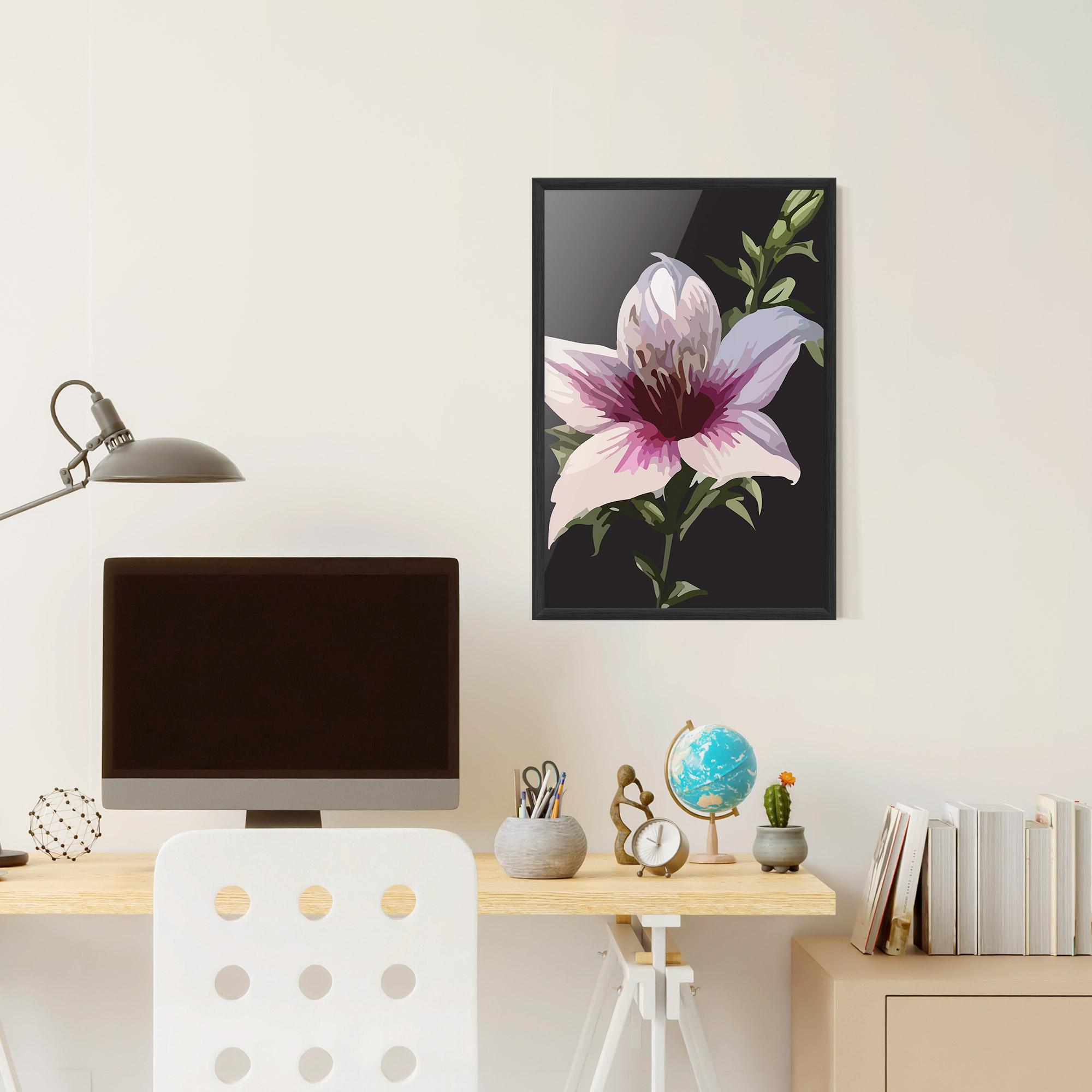 Plakat w Ramie Pink Pretty Lily mockup 6