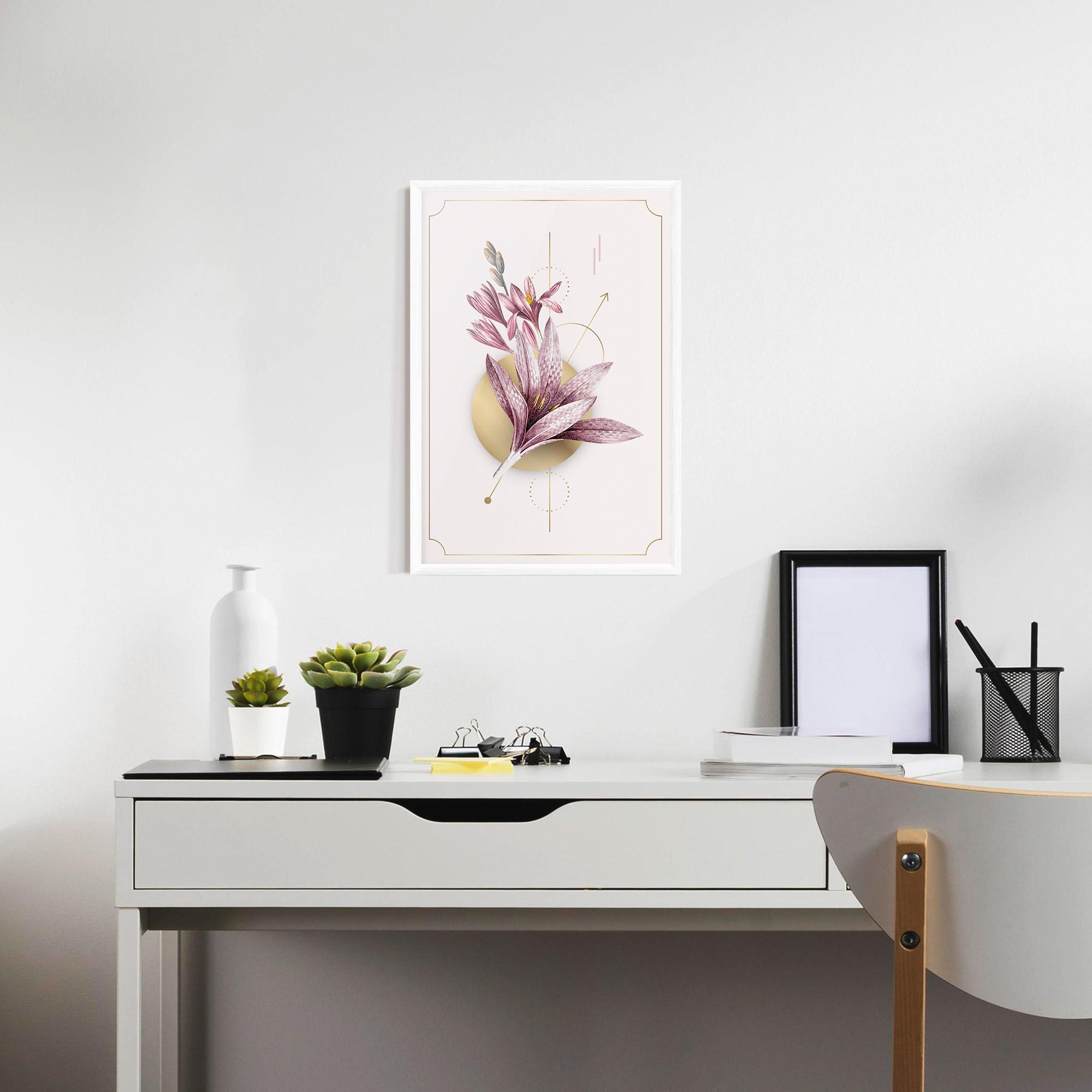 Plakat w Ramie Purple Gold Lily mockup 7