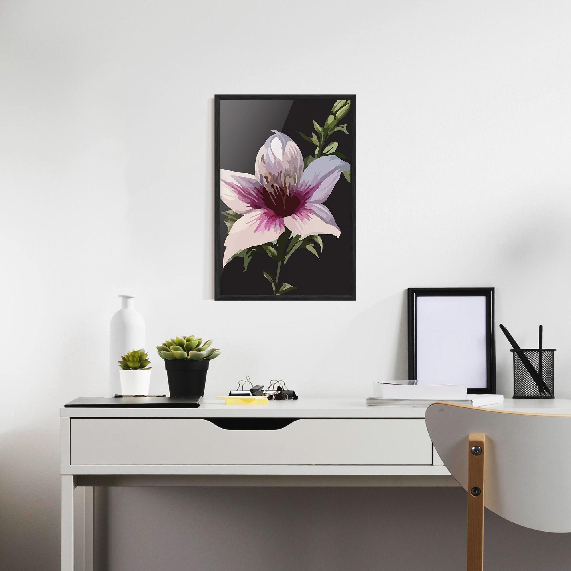 Plakat w Ramie Pink Pretty Lily mockup 7