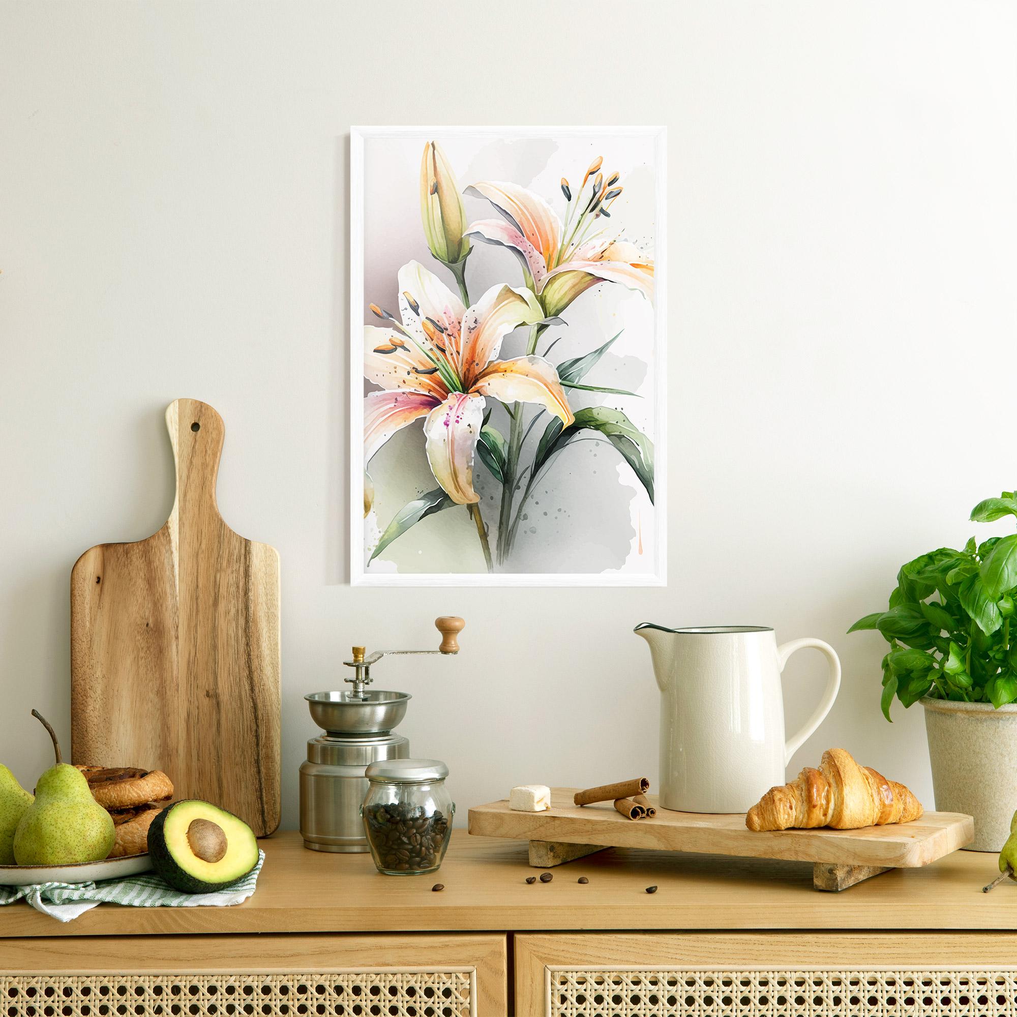 Plakat w Ramie White Orange Lily mockup 8