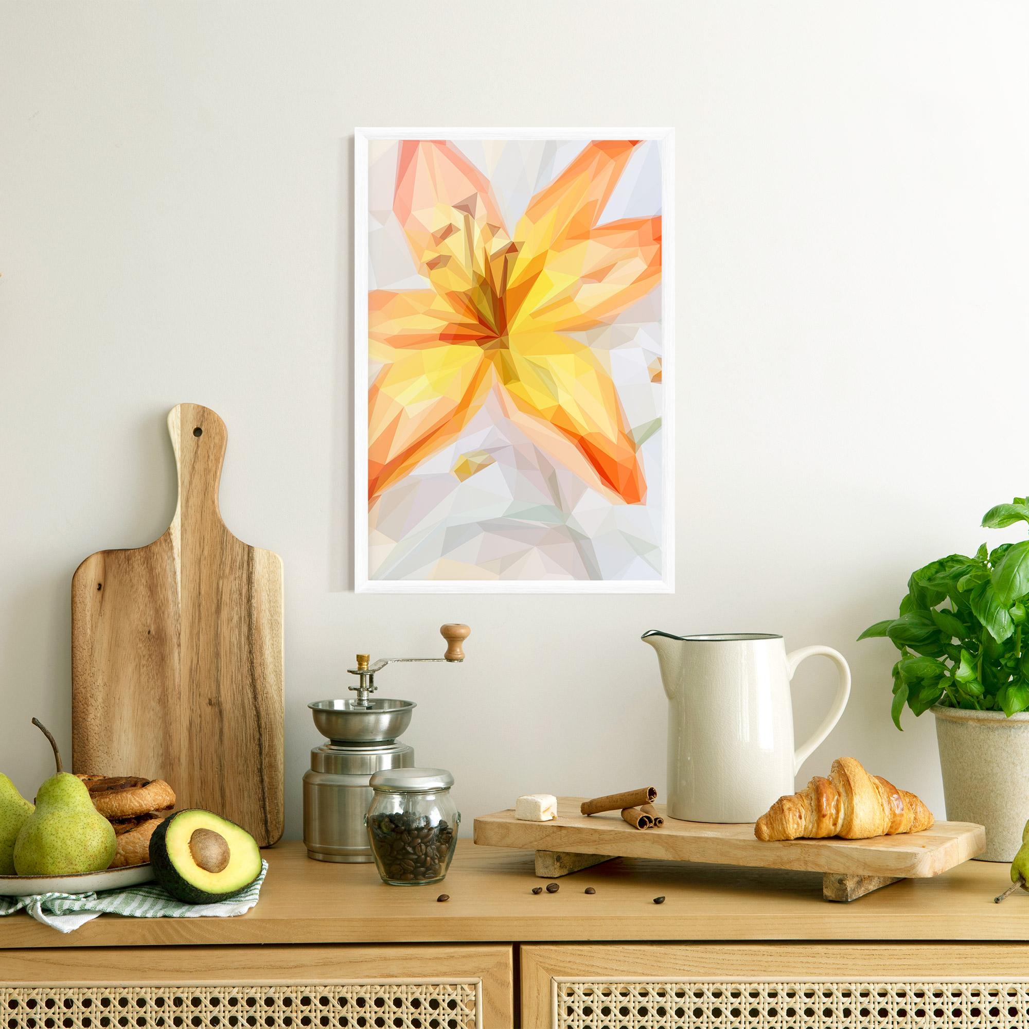 Plakat w Ramie Yellow Orange Lily mockup 8