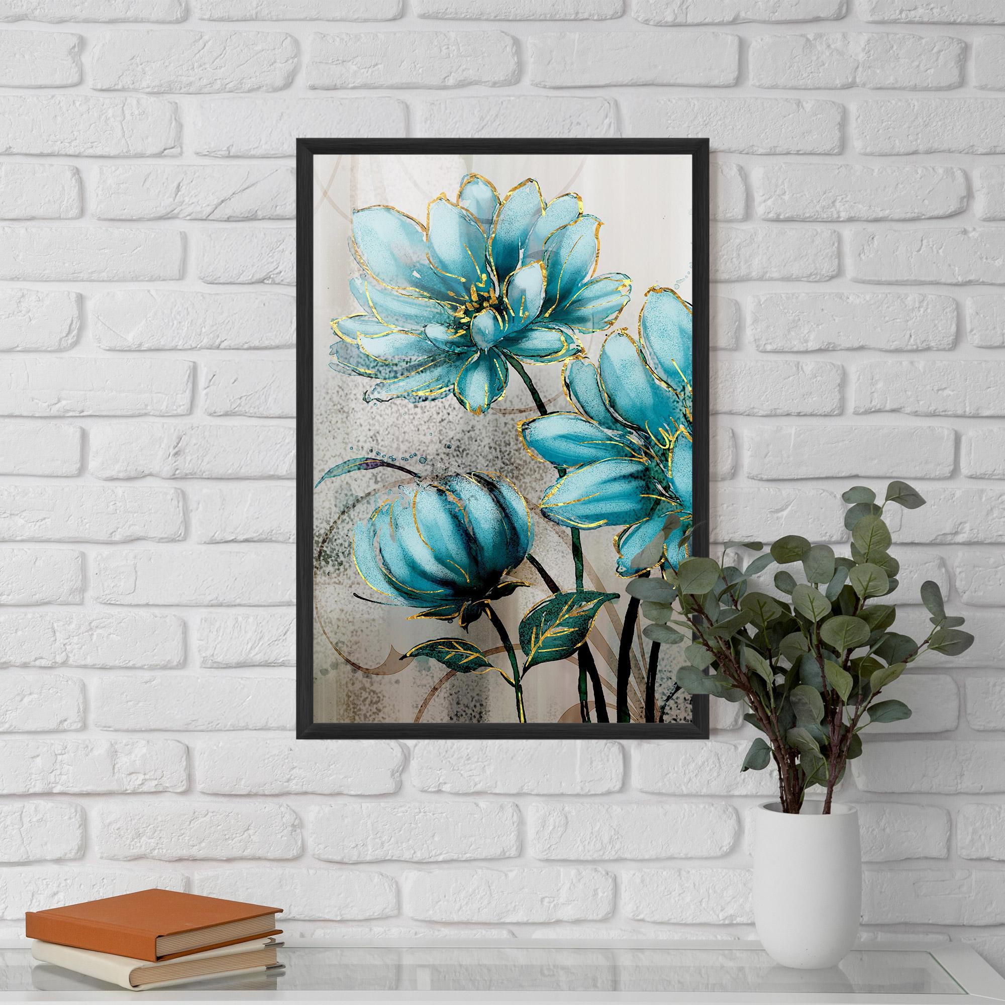 Plakat w Ramie Bujori Albastri mockup 5