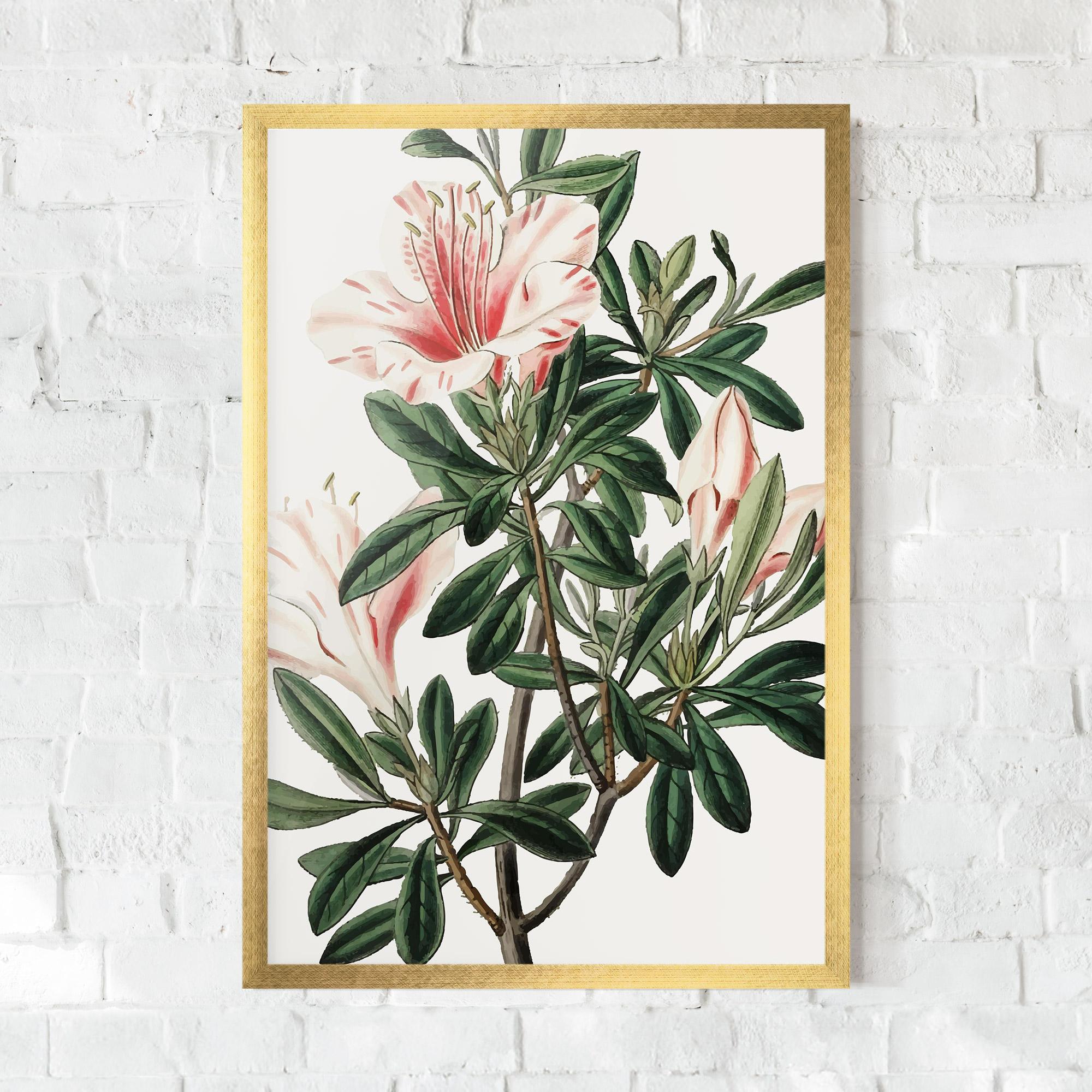 Plakat w Ramie Exotic White Red mockup 0