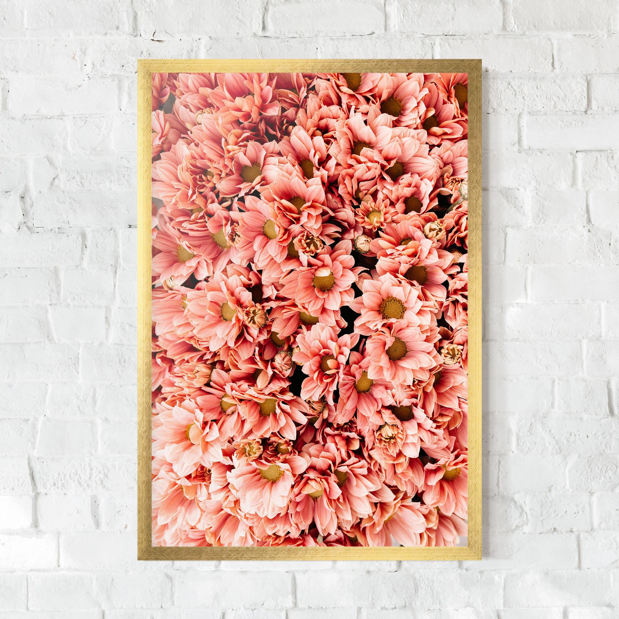 Plakat w Ramie Pink Flowers Bouquet mockup 0