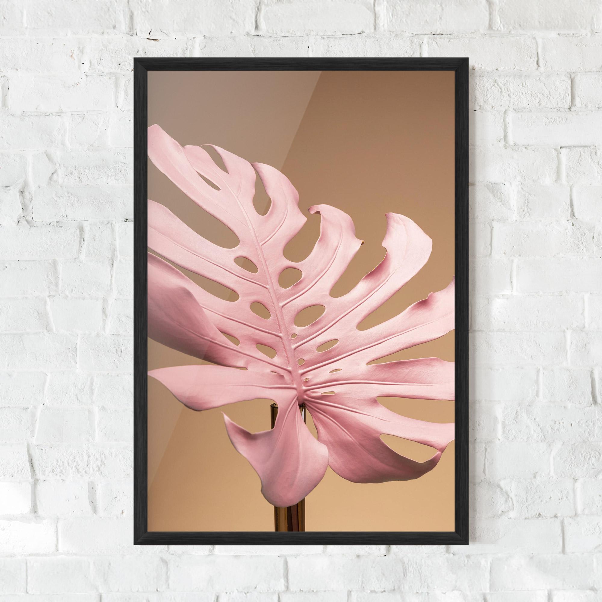 Plakat w Ramie Exotic Pink Leaf mockup 0
