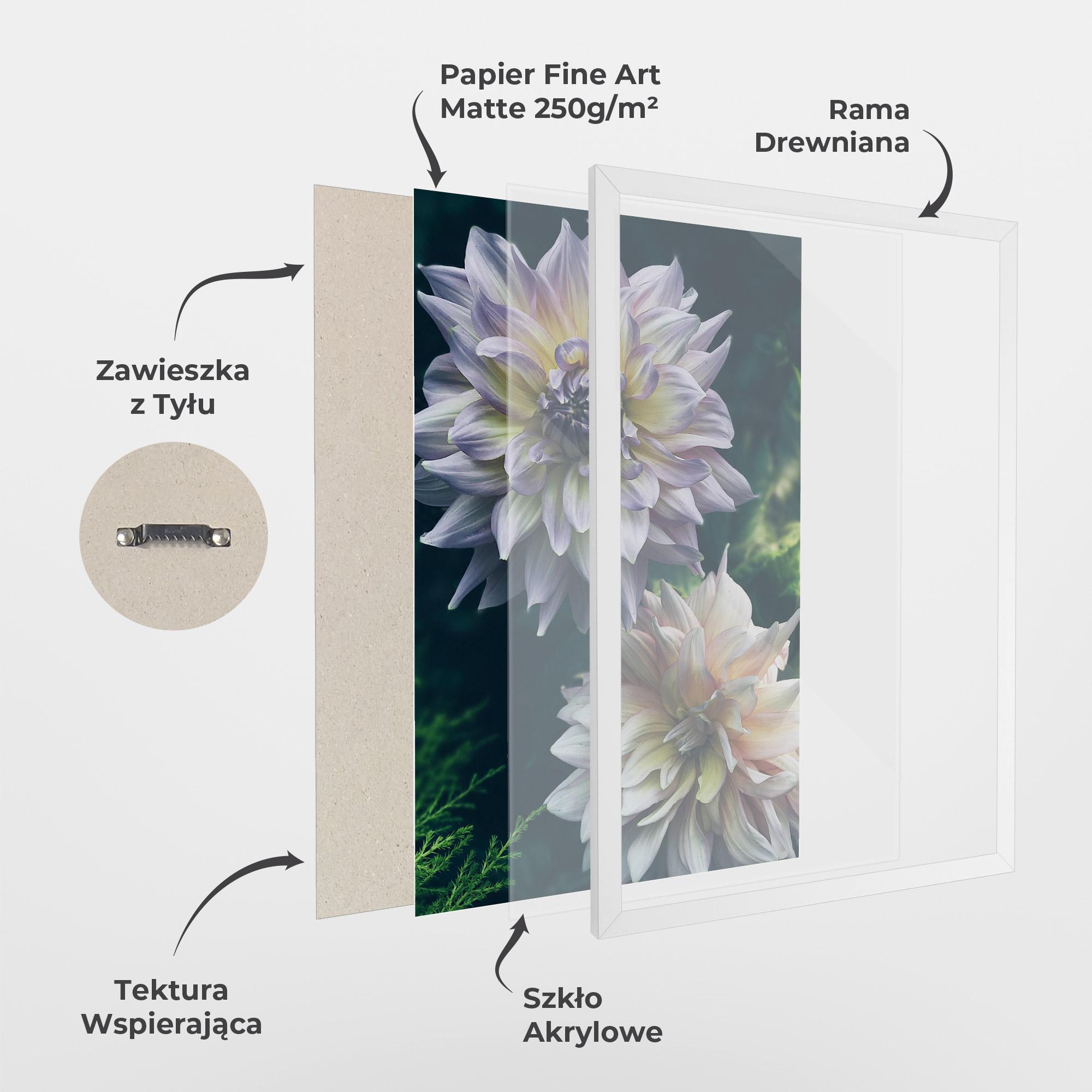 Plakat w Ramie Dahlia Flowers mockup 1