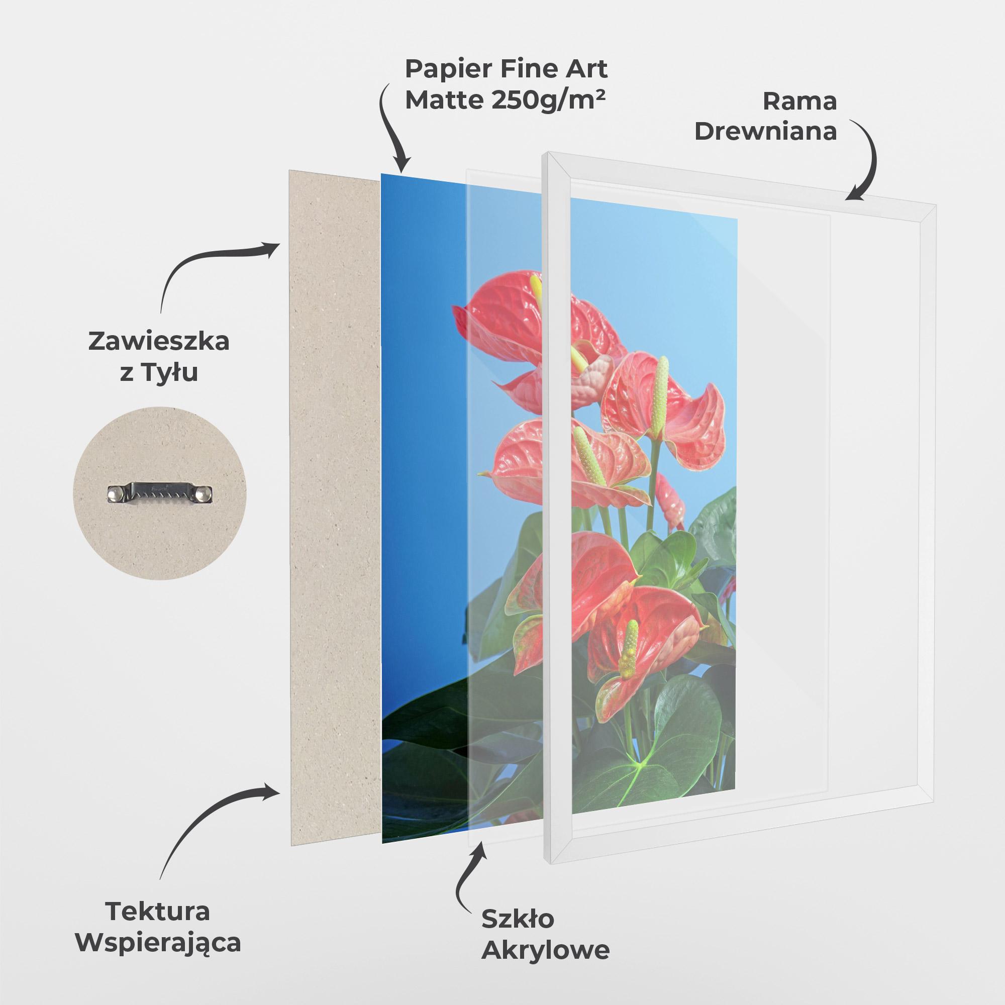 Plakat w Ramie Red Green Exotic mockup 1