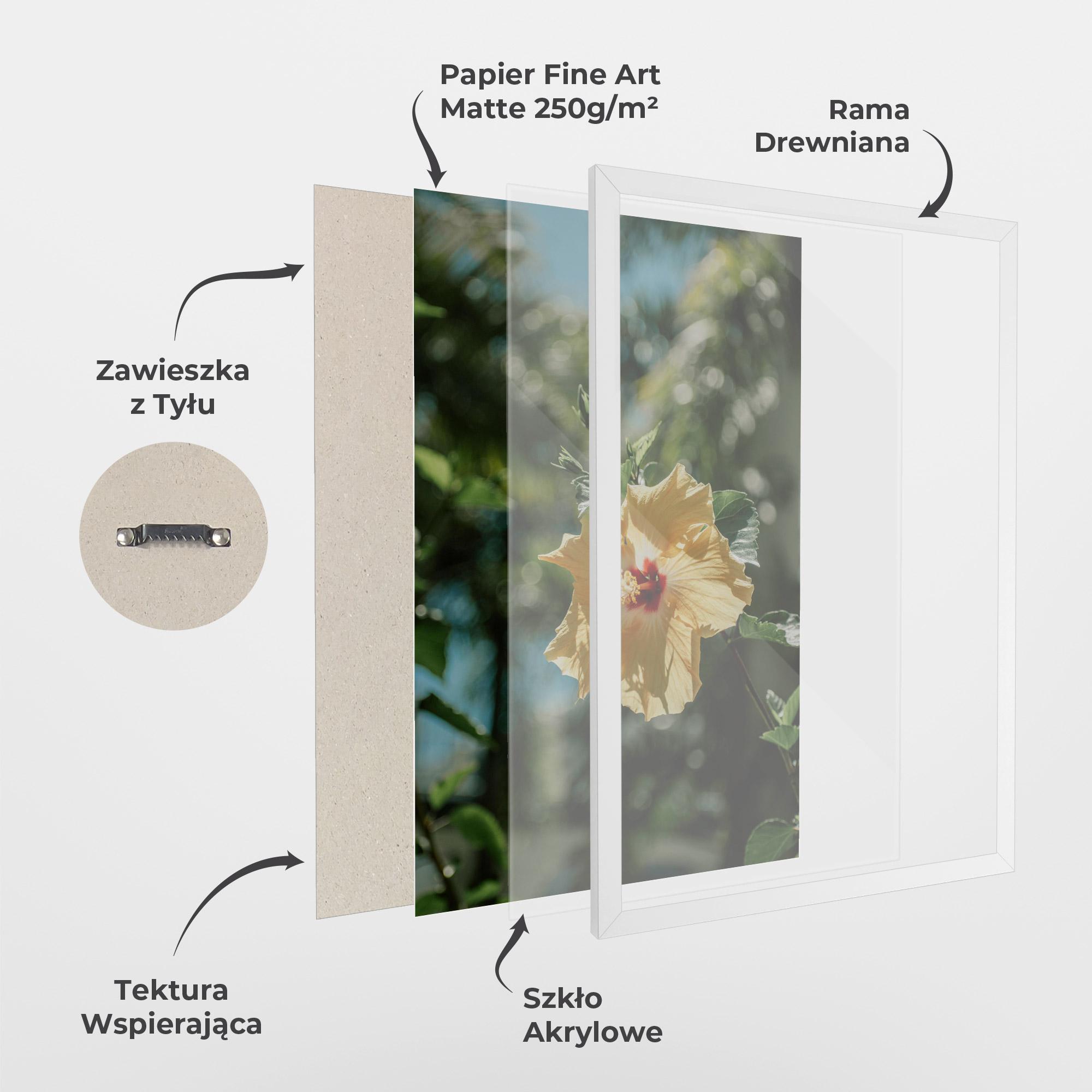 Plakat w Ramie Yellow Pretty Exotic mockup 1