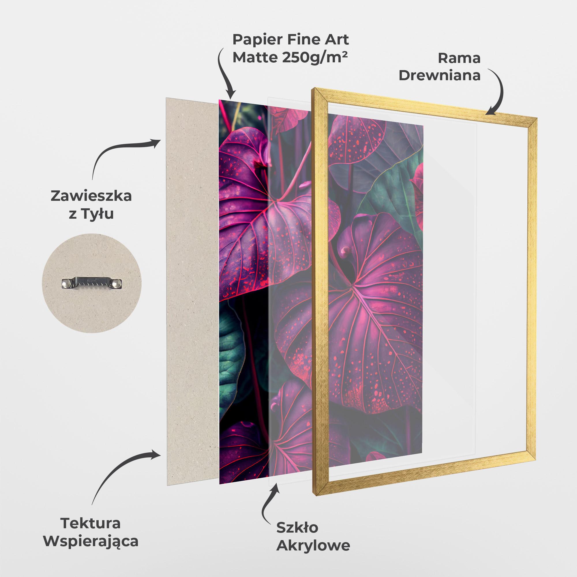 Plakat w Ramie Big Purple Exotic mockup 1