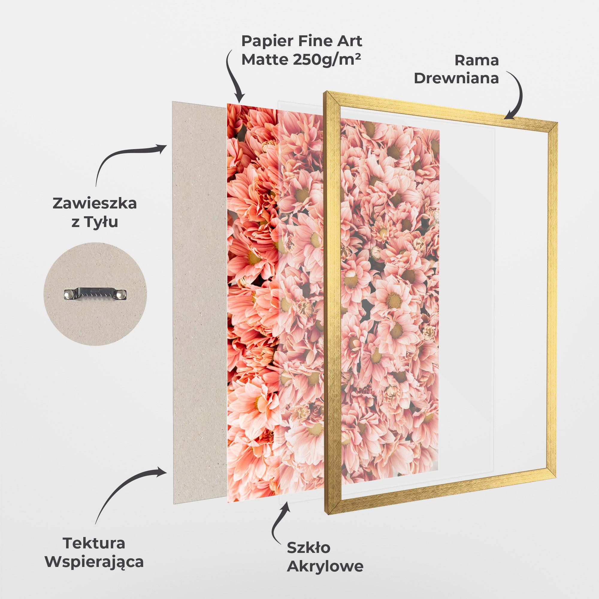 Plakat w Ramie Pink Flowers Bouquet mockup 1