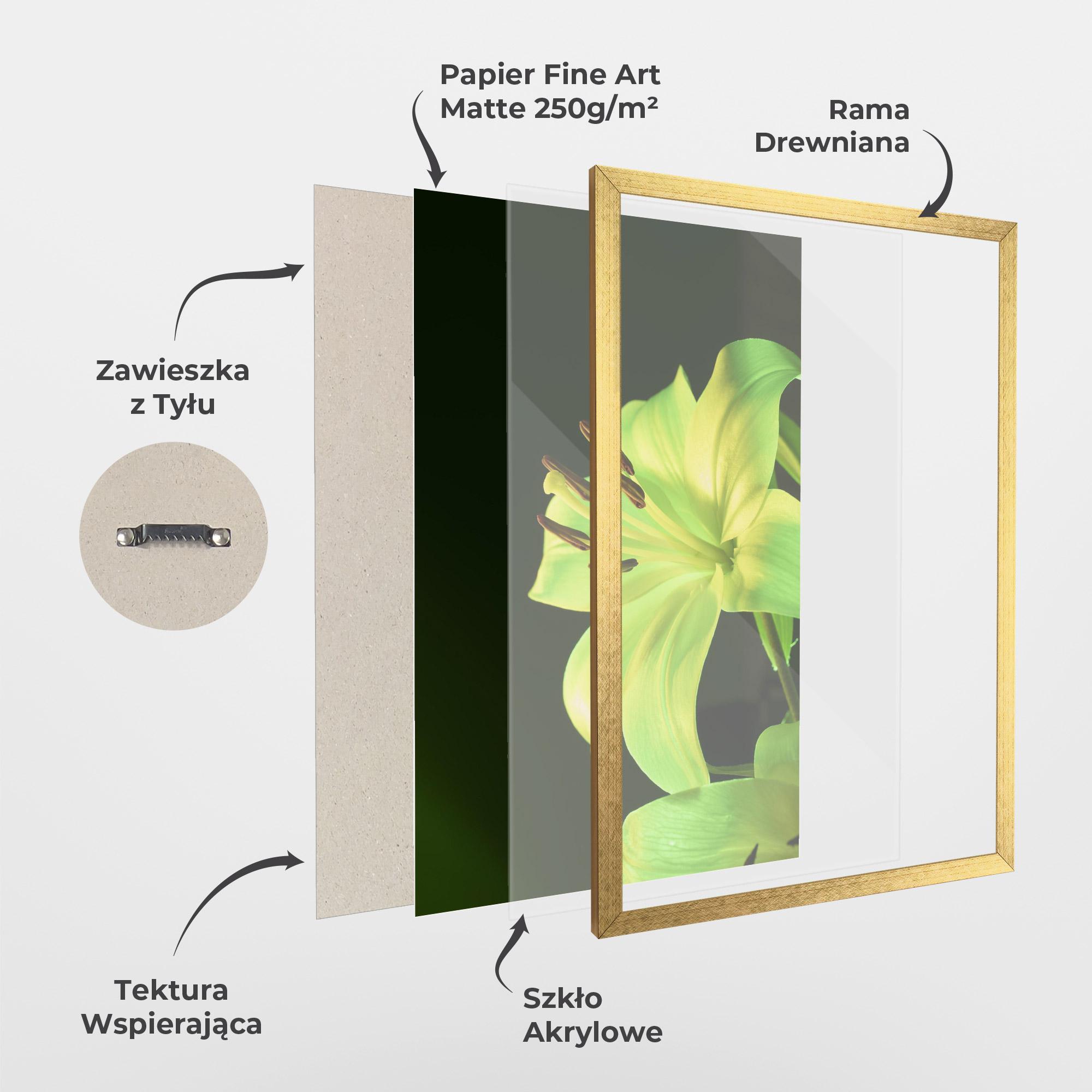 Plakat w Ramie Yellow Green Exotic mockup 1