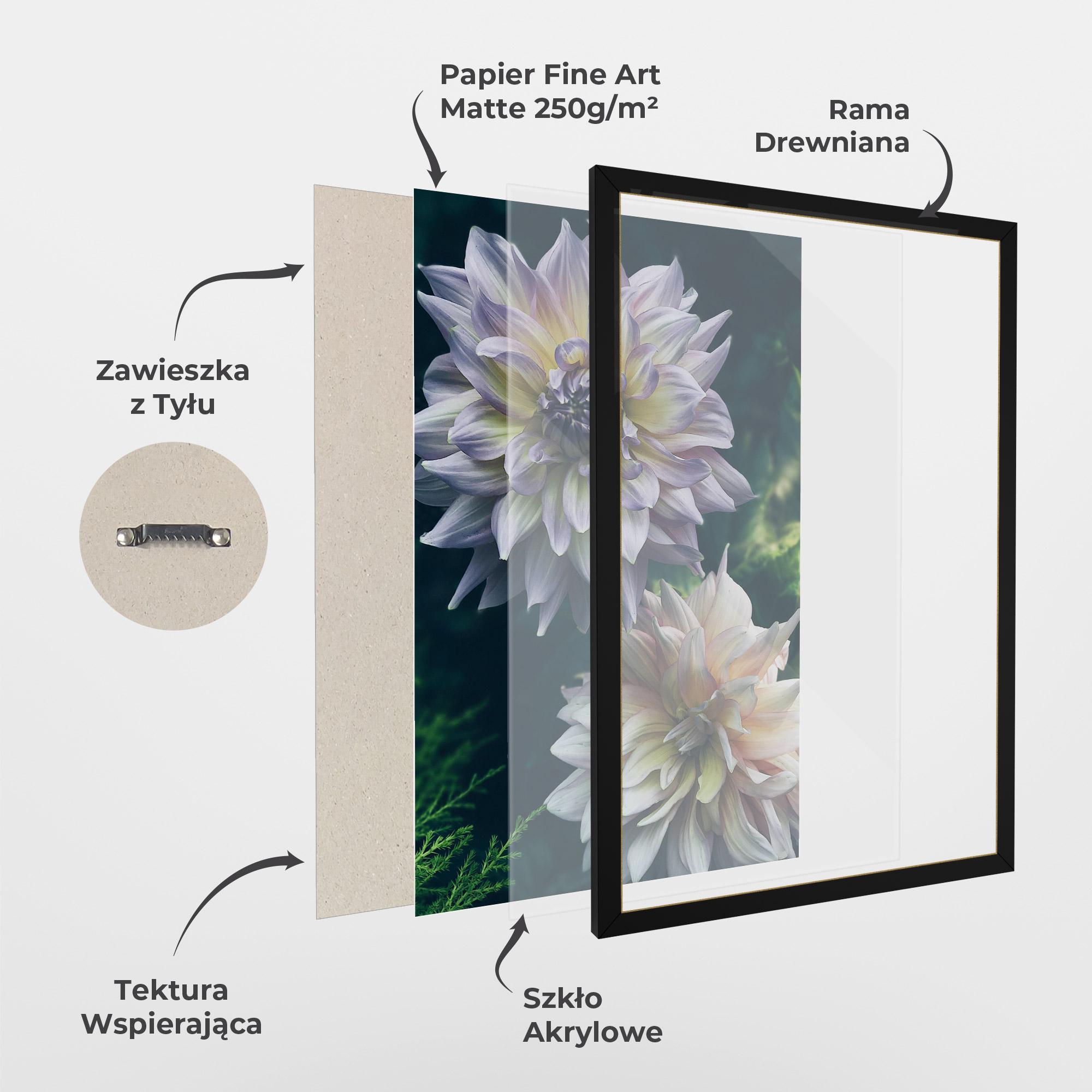 Plakat w Ramie Dahlia Flowers mockup 1