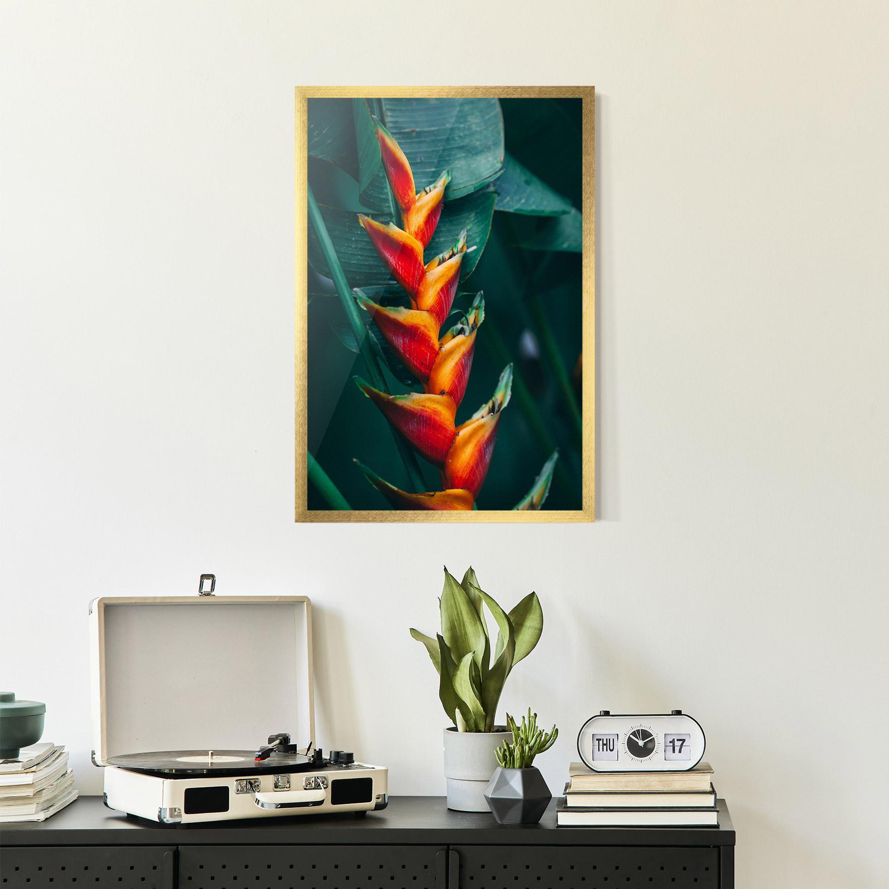 Plakat w Ramie Red Orange Exotic mockup 2