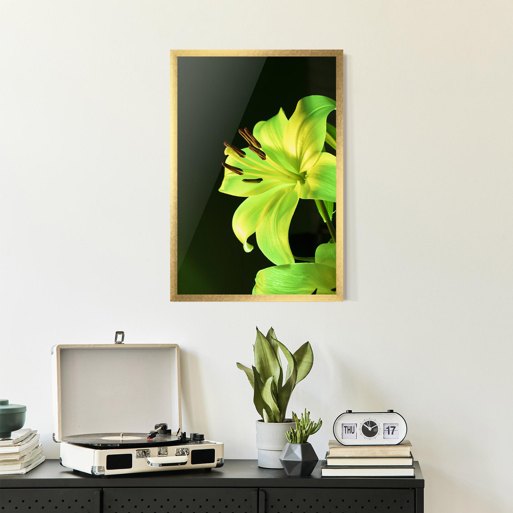 Plakat w Ramie Yellow Green Exotic mockup 2