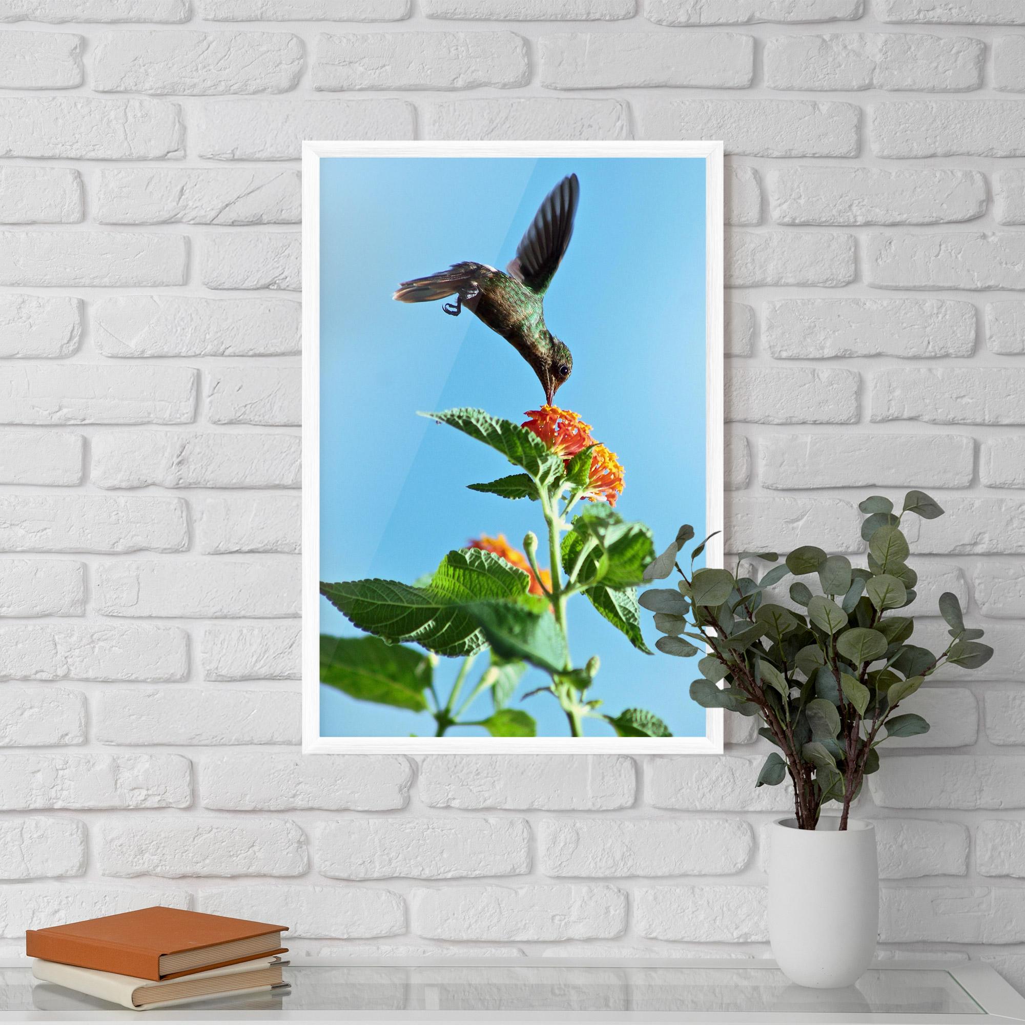 Plakat w Ramie Bird Exotic Flower mockup 5