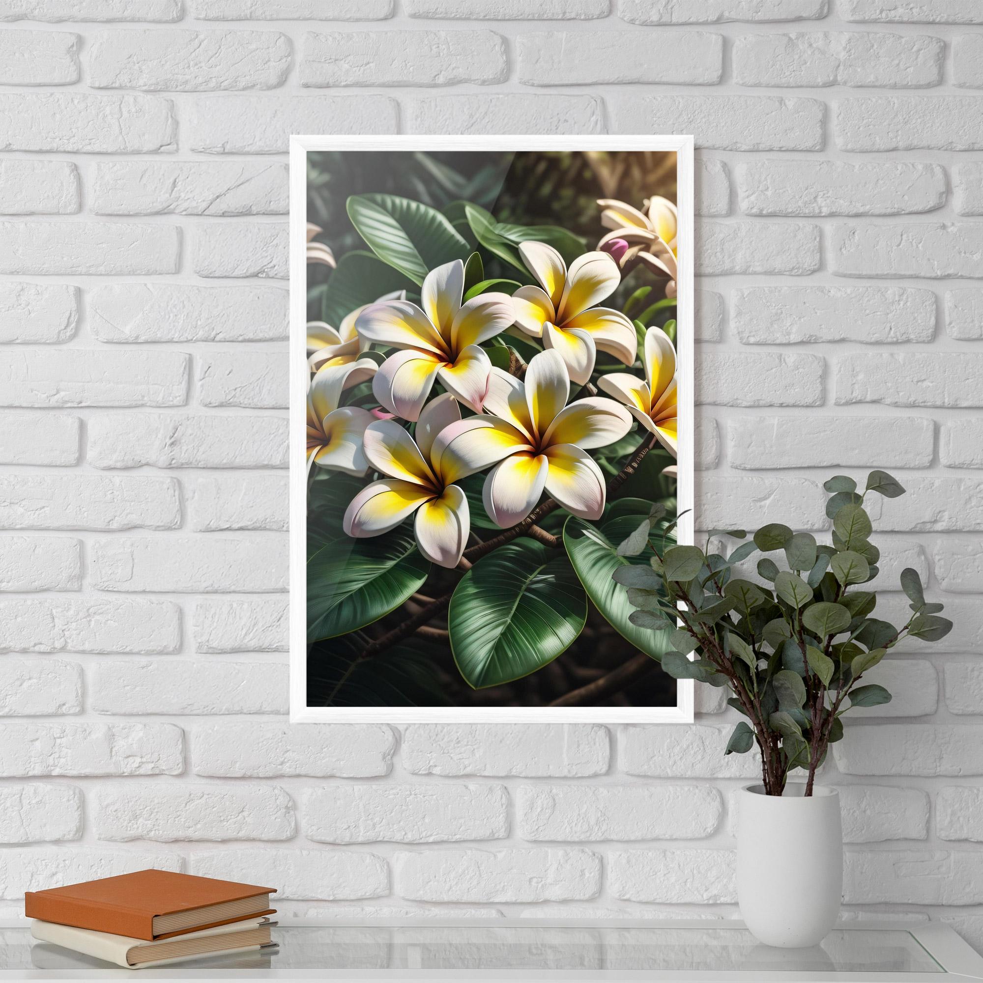 Plakat w Ramie Exotic White Yellow mockup 5