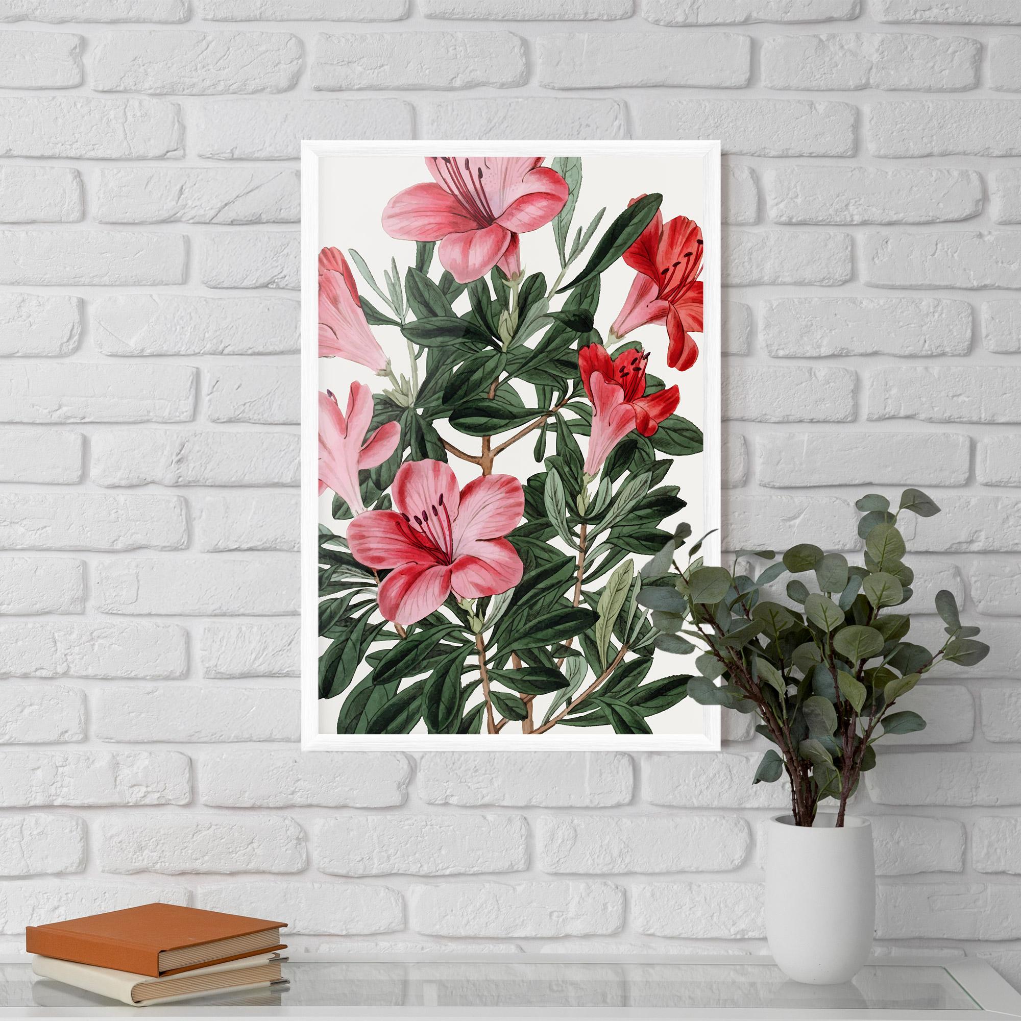 Plakat w Ramie Pink Exotic Red mockup 5