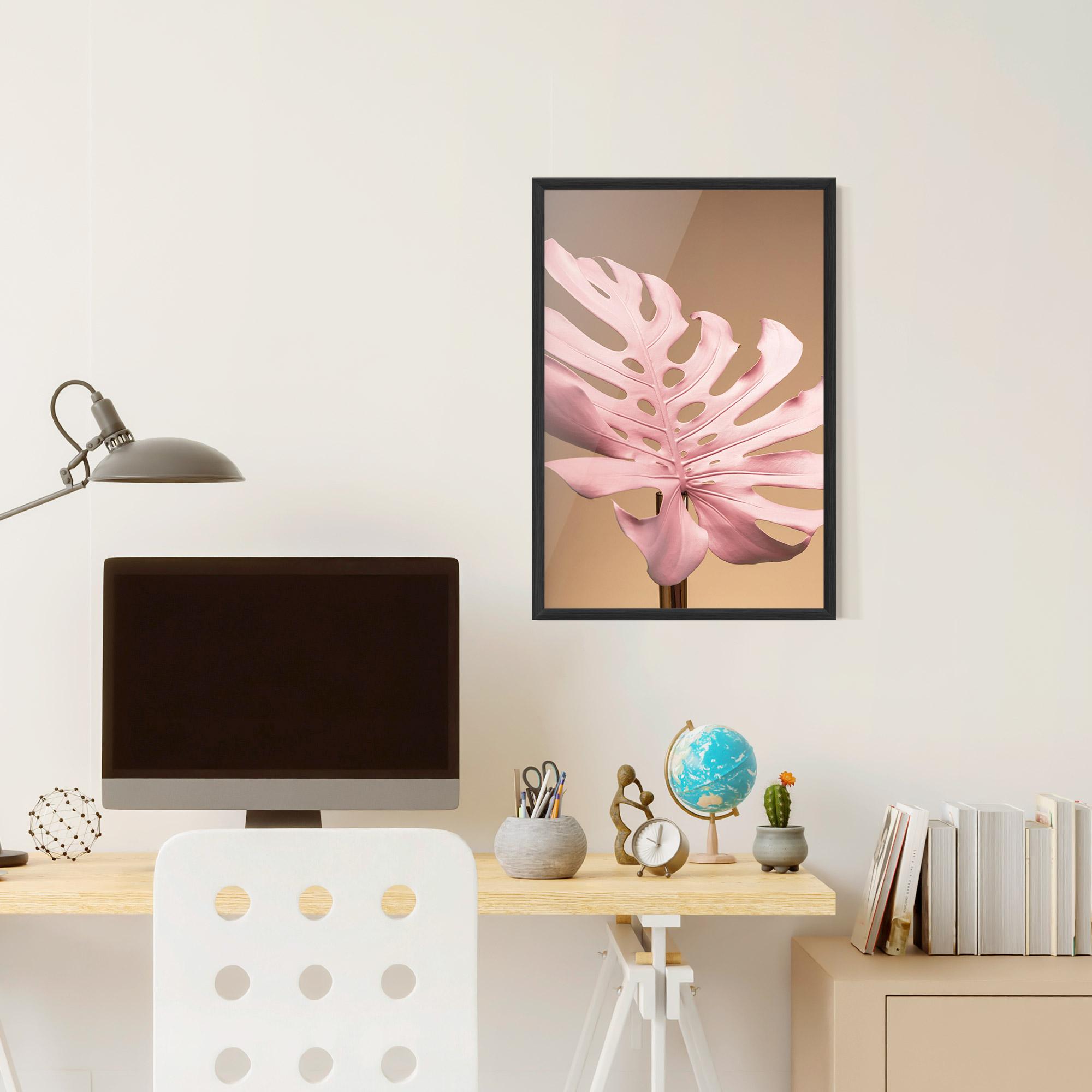 Plakat w Ramie Exotic Pink Leaf mockup 6