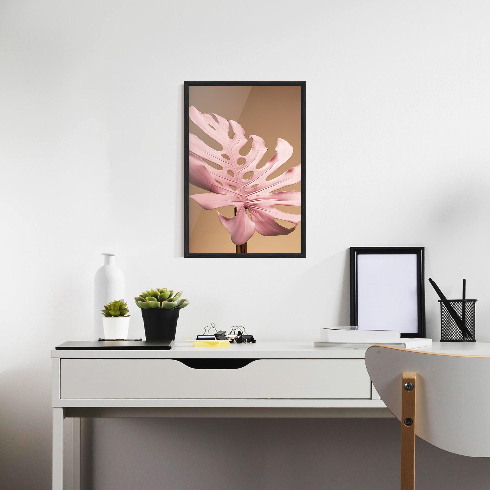 Plakat w Ramie Exotic Pink Leaf mockup 7
