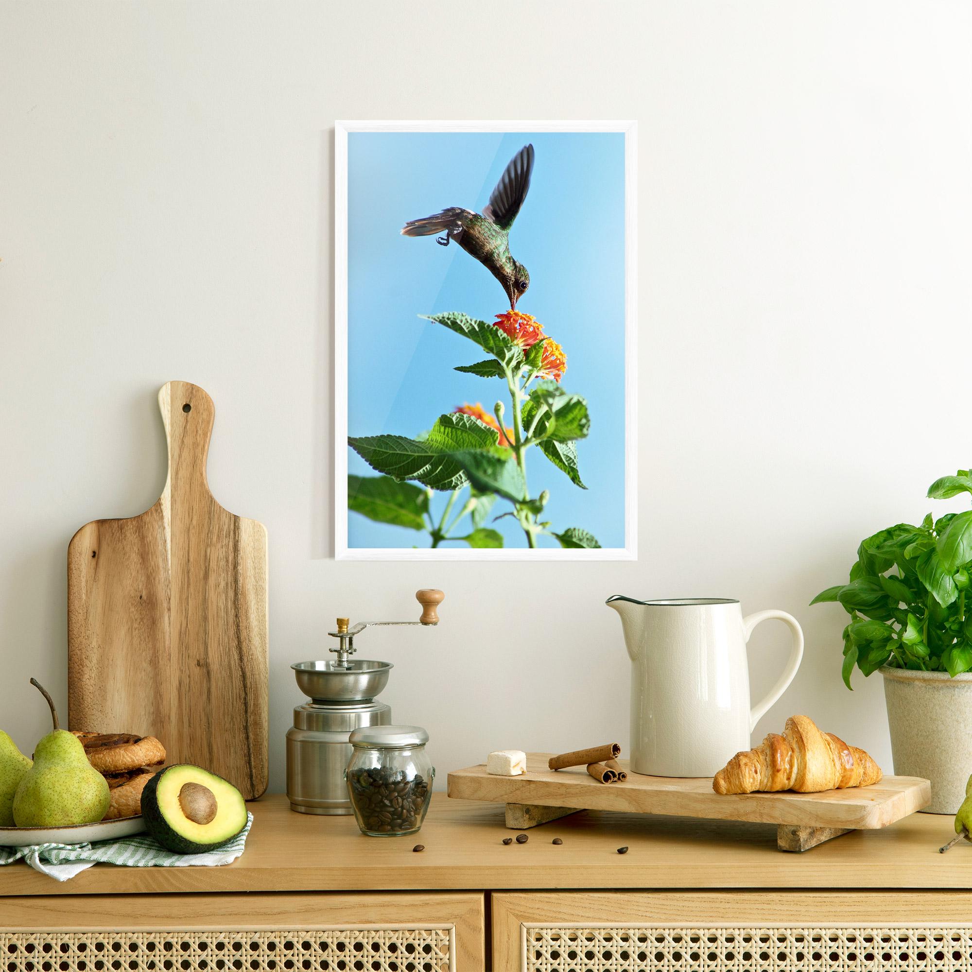 Plakat w Ramie Bird Exotic Flower mockup 8