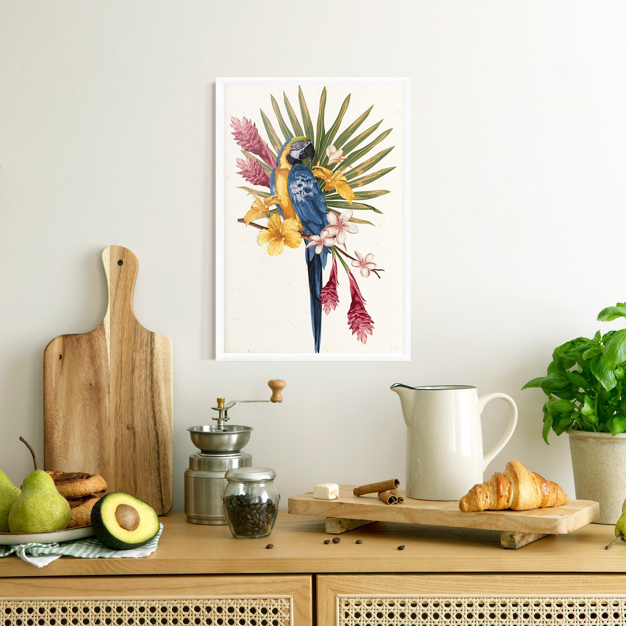 Plakat w Ramie Exotic Bird Flower mockup 8