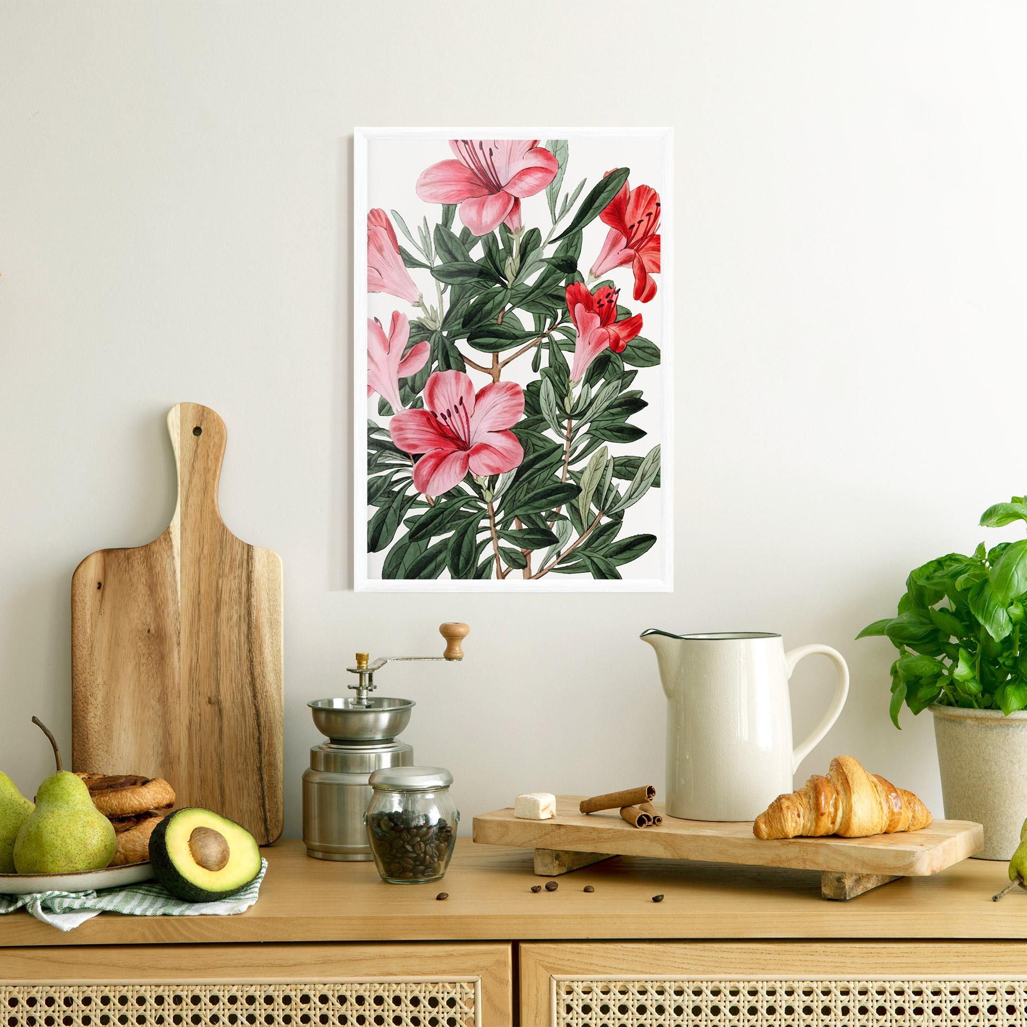 Plakat w Ramie Pink Exotic Red mockup 8