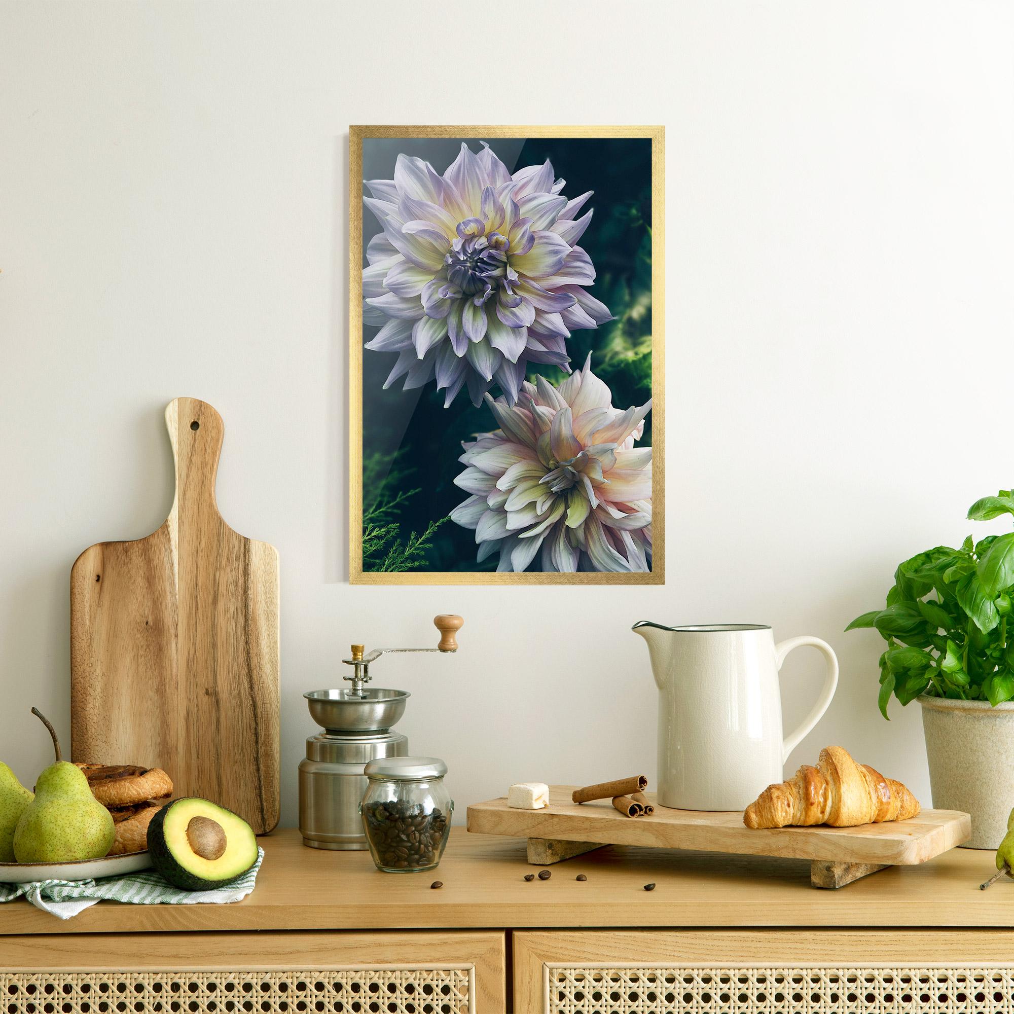 Plakat w Ramie Dahlia Flowers mockup 8