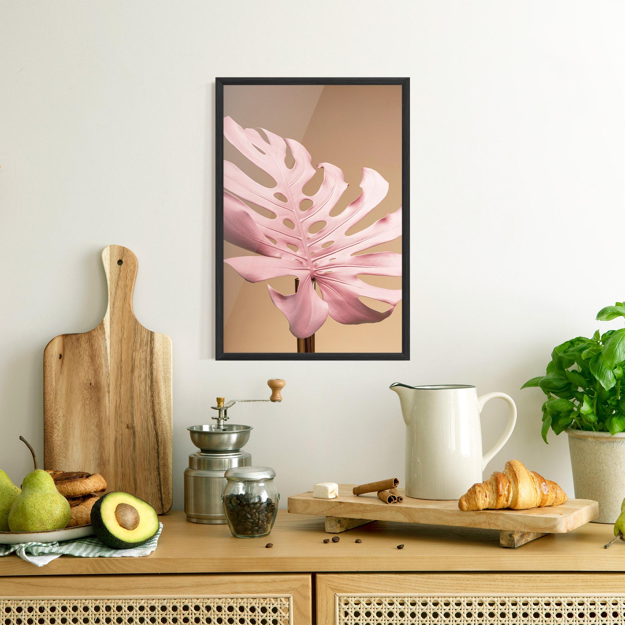 Plakat w Ramie Exotic Pink Leaf mockup 8