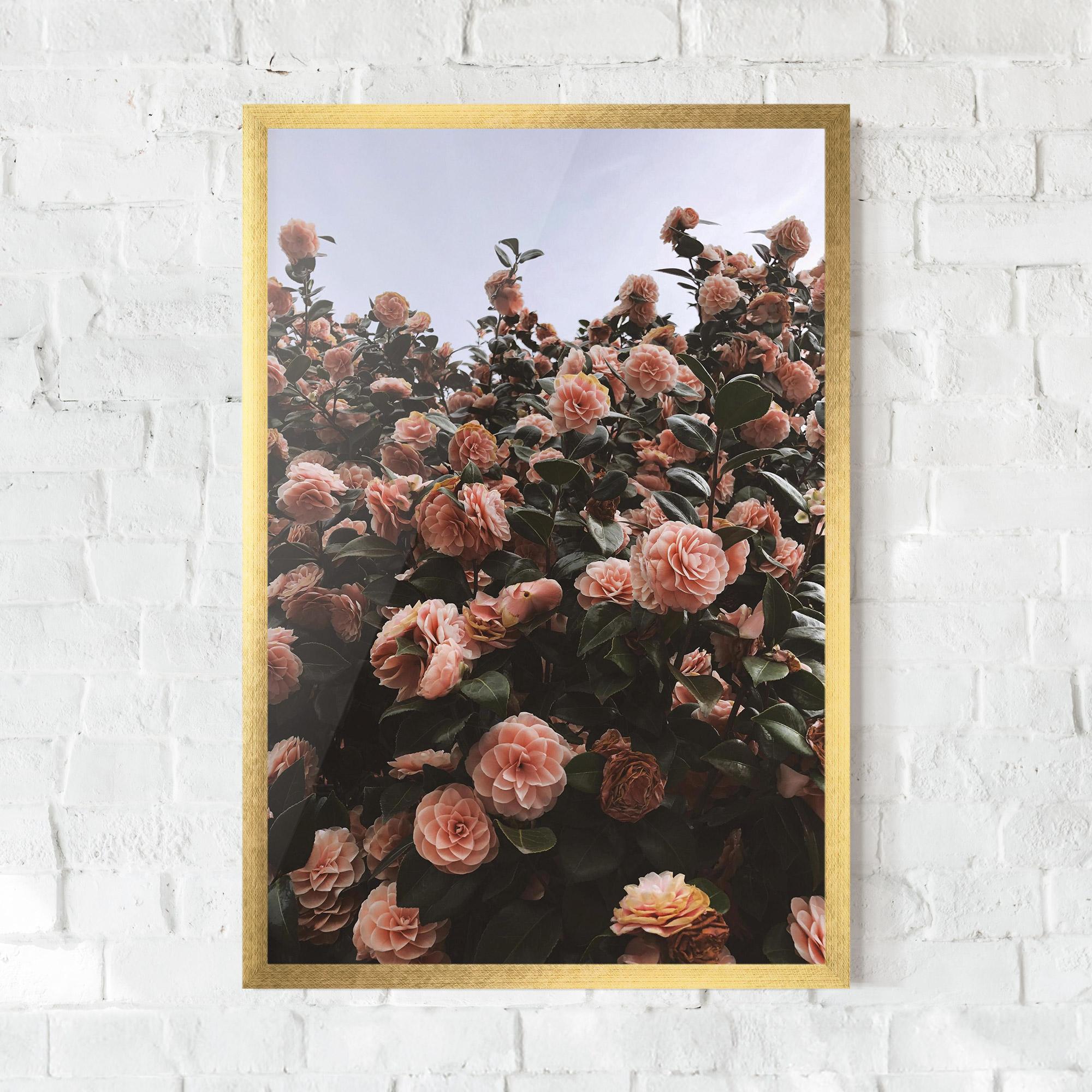 Plakat w Ramie Rose Wild Wall mockup 0