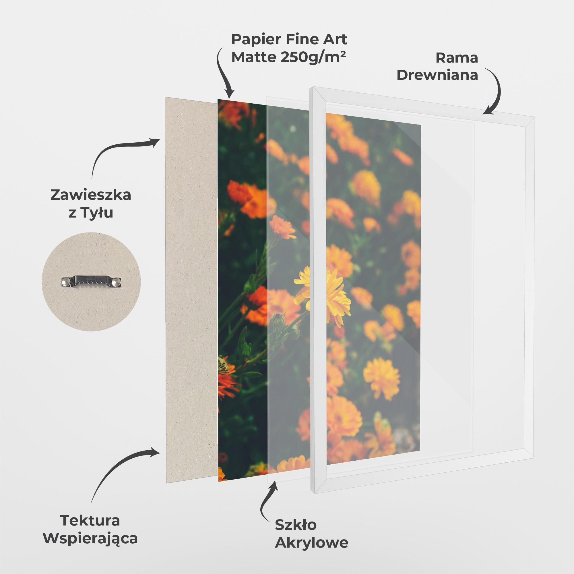 Plakat w Ramie Garden Orange Flowers mockup 1