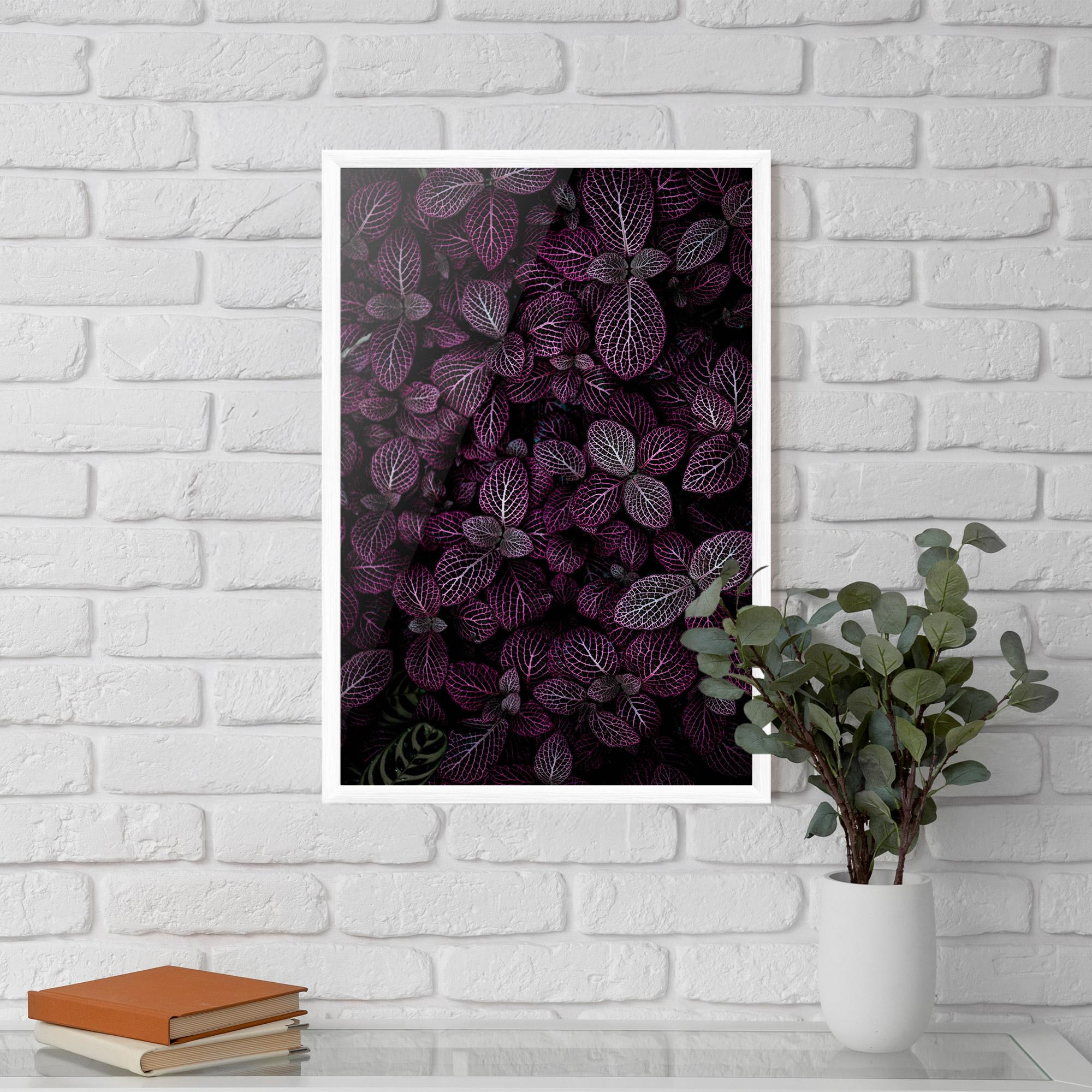 Plakat w Ramie Purple Leaves mockup 5
