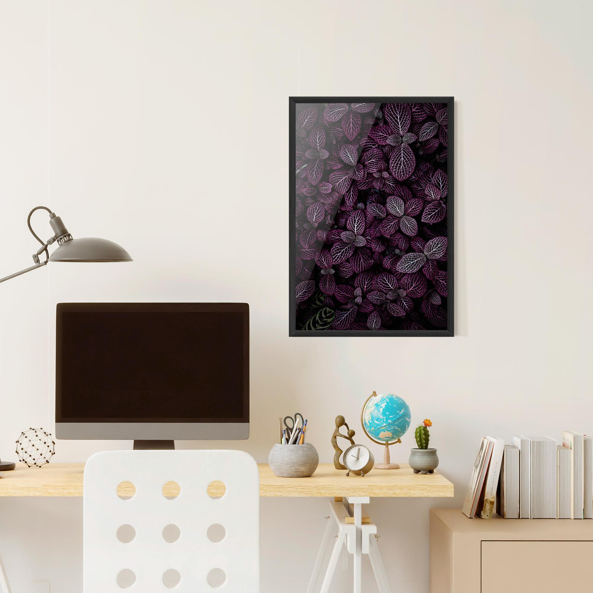 Plakat w Ramie Purple Leaves mockup 6