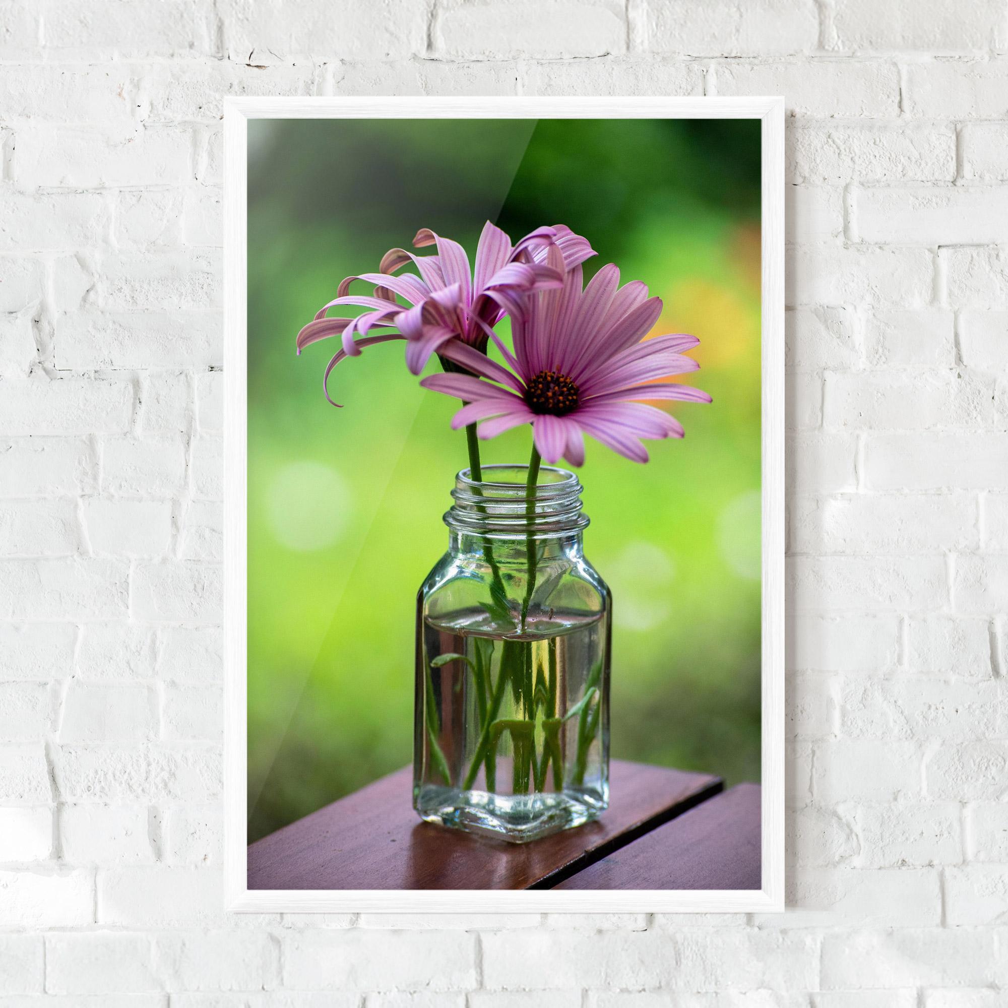 Plakat w Ramie Pink Flower Vase mockup 0