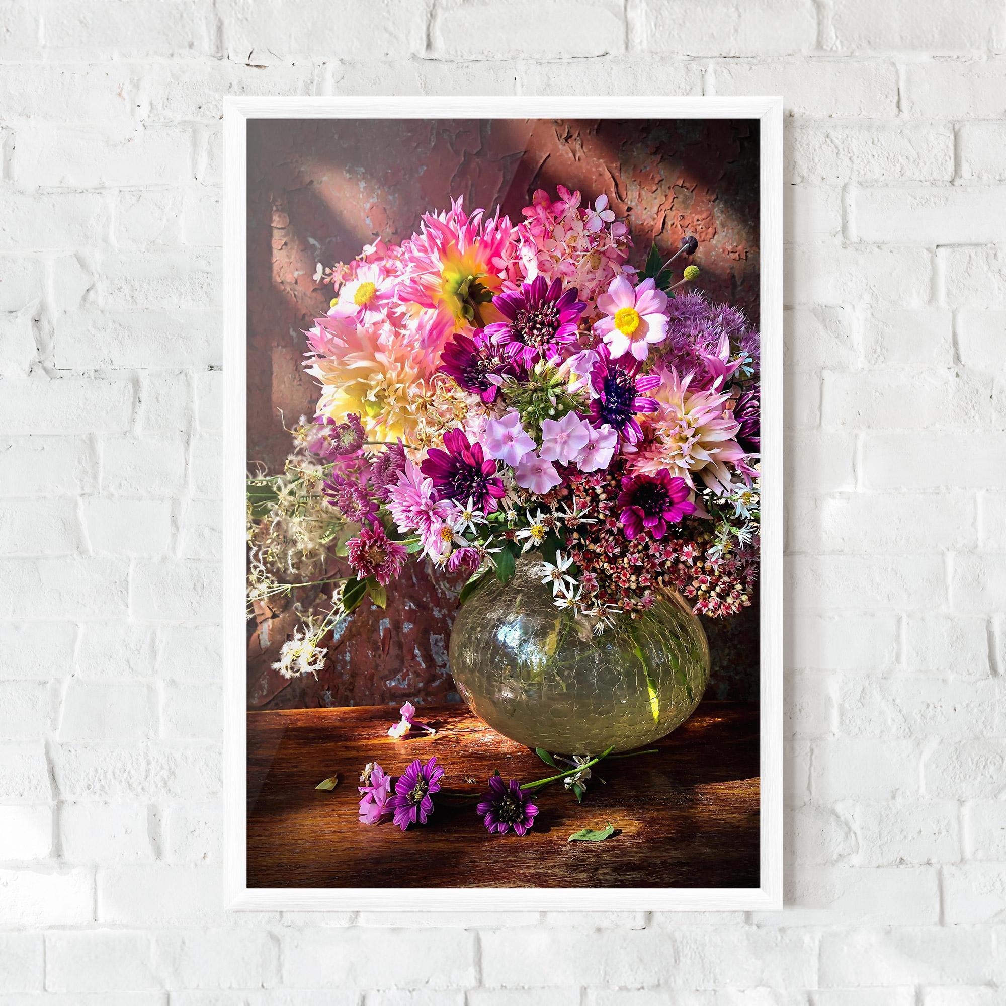 Plakat w Ramie Purple Flowers Vasw mockup 0
