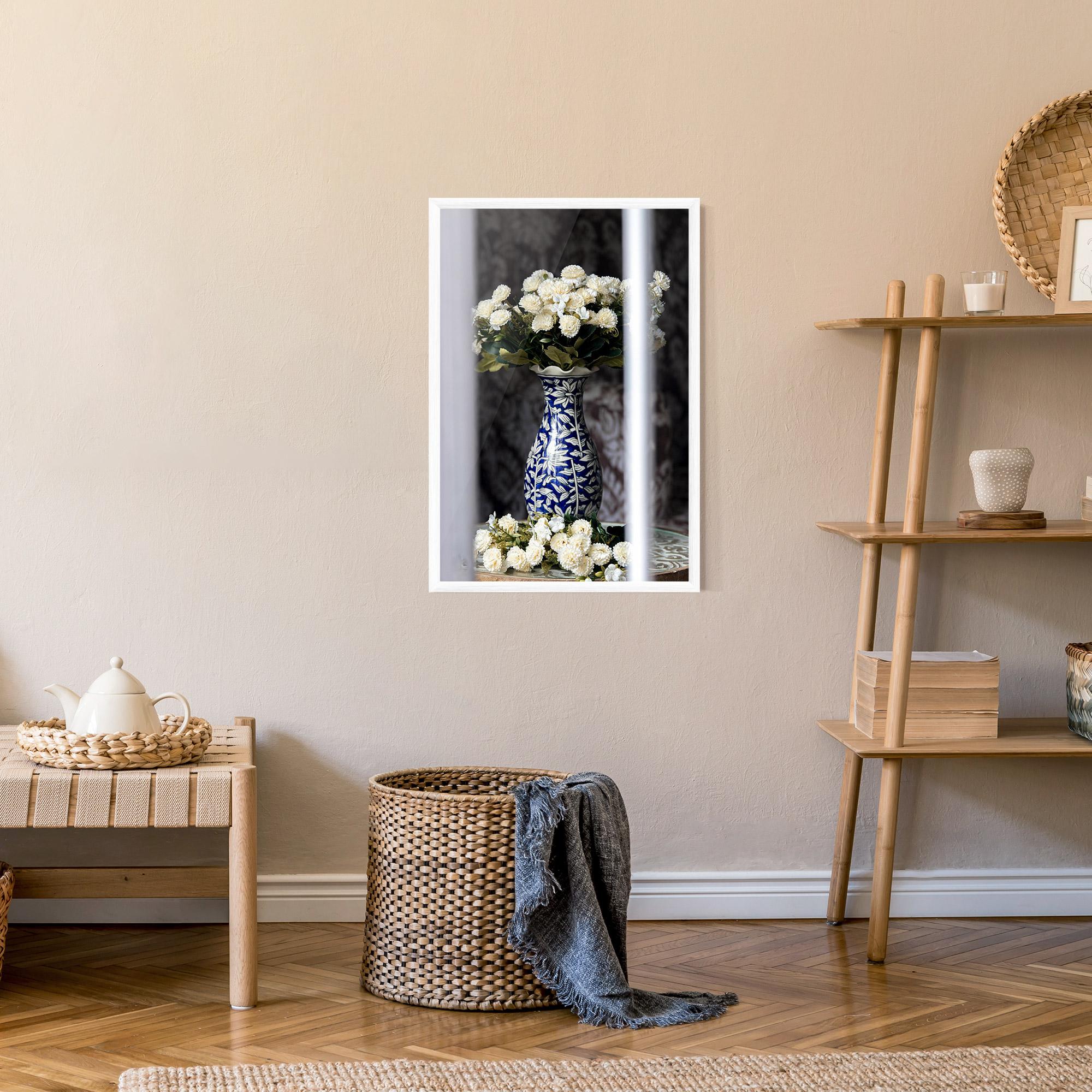 Plakat w Ramie Blue Patern Vase mockup 9