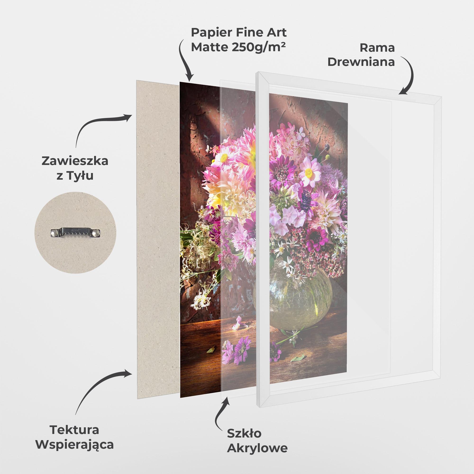 Plakat w Ramie Purple Flowers Vasw mockup 1