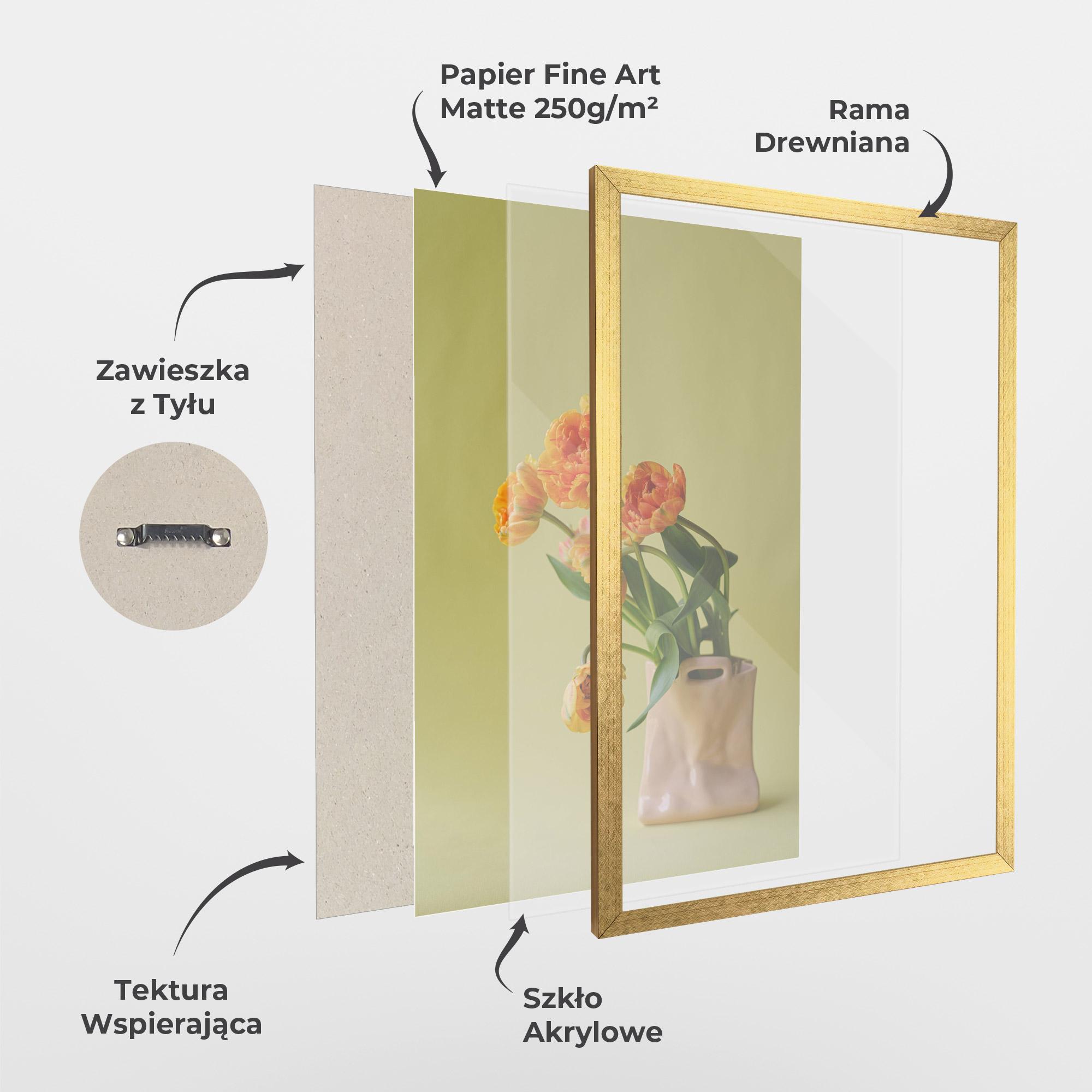 Plakat w Ramie Cream Cool Vase mockup 1