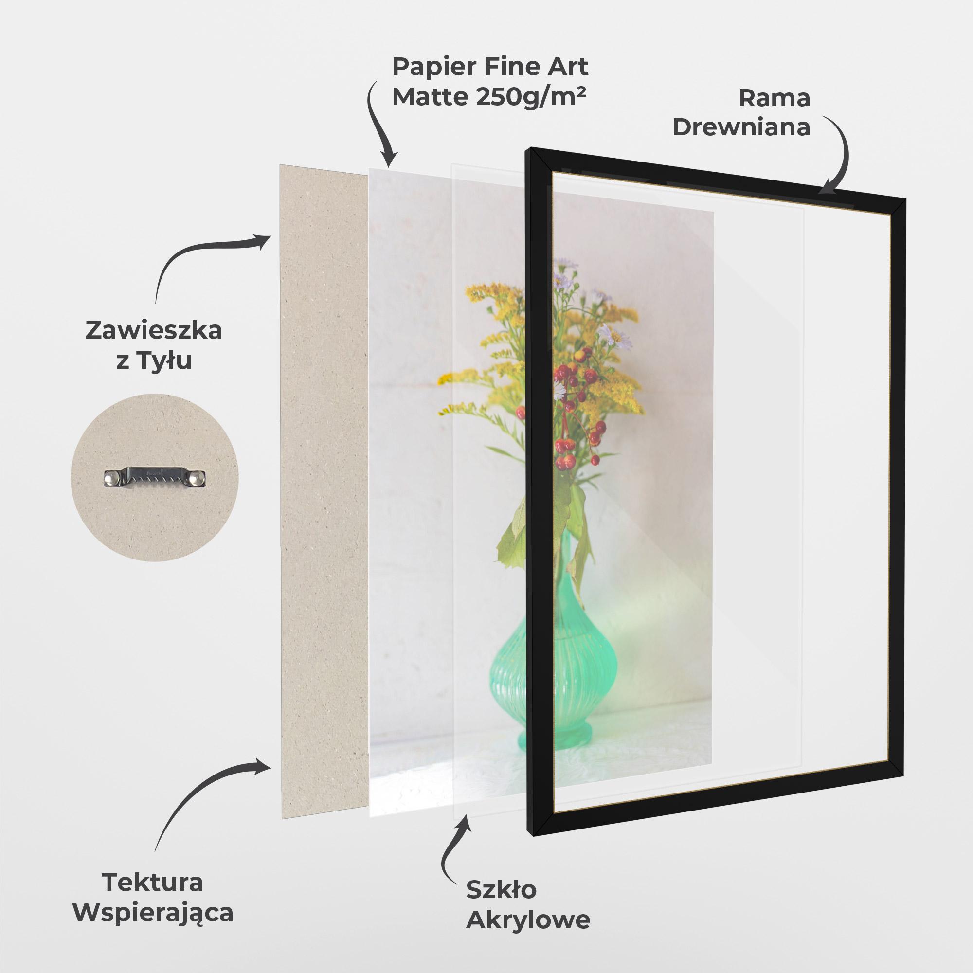 Plakat w Ramie Green Pretty Vase mockup 1