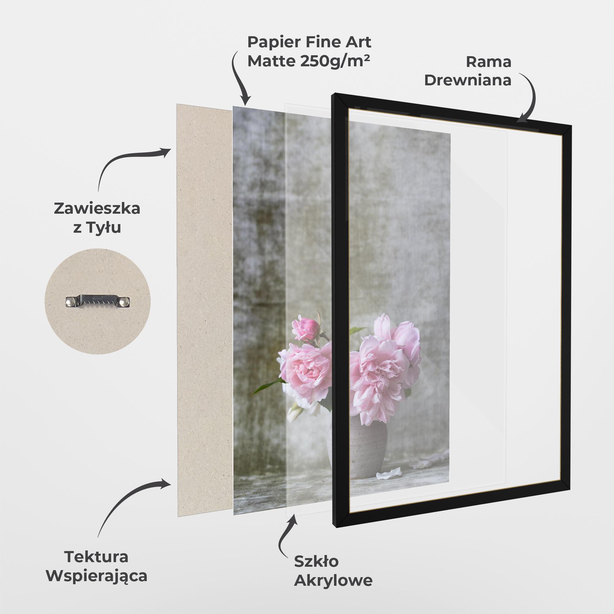 Plakat w Ramie Rose Vase mockup 1